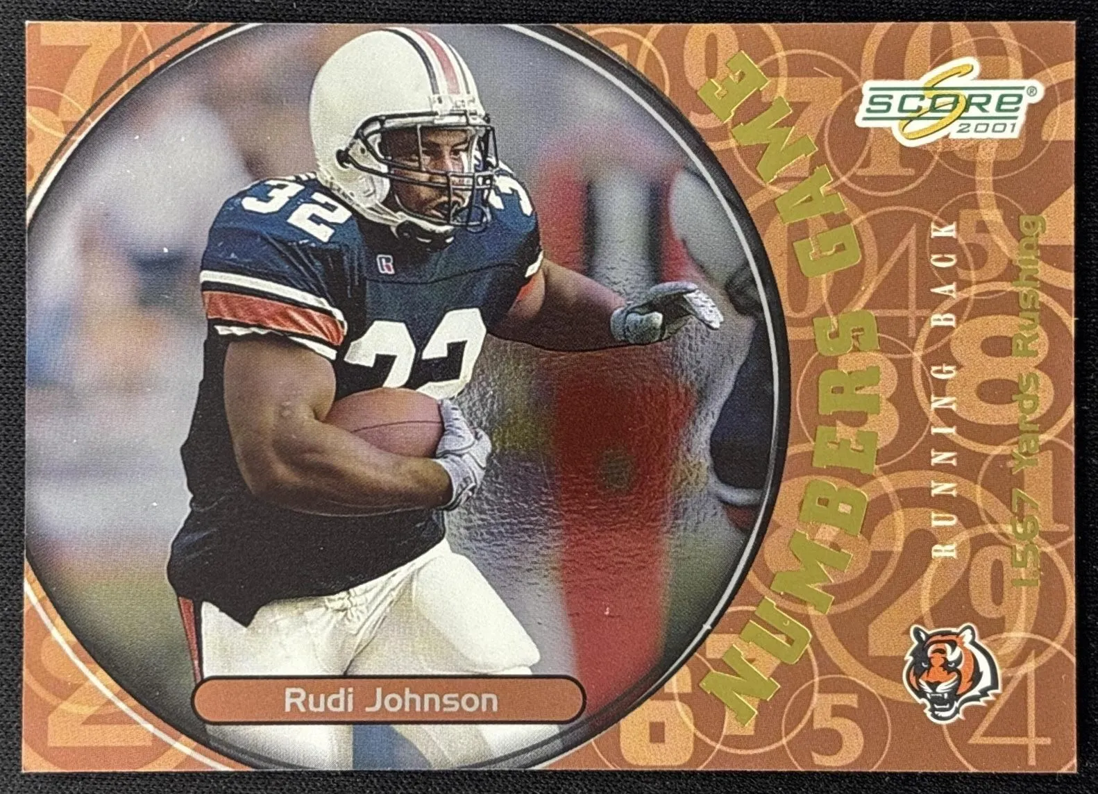 Rudi Johnson 2001 Score Numbers Game /1567 Bengals