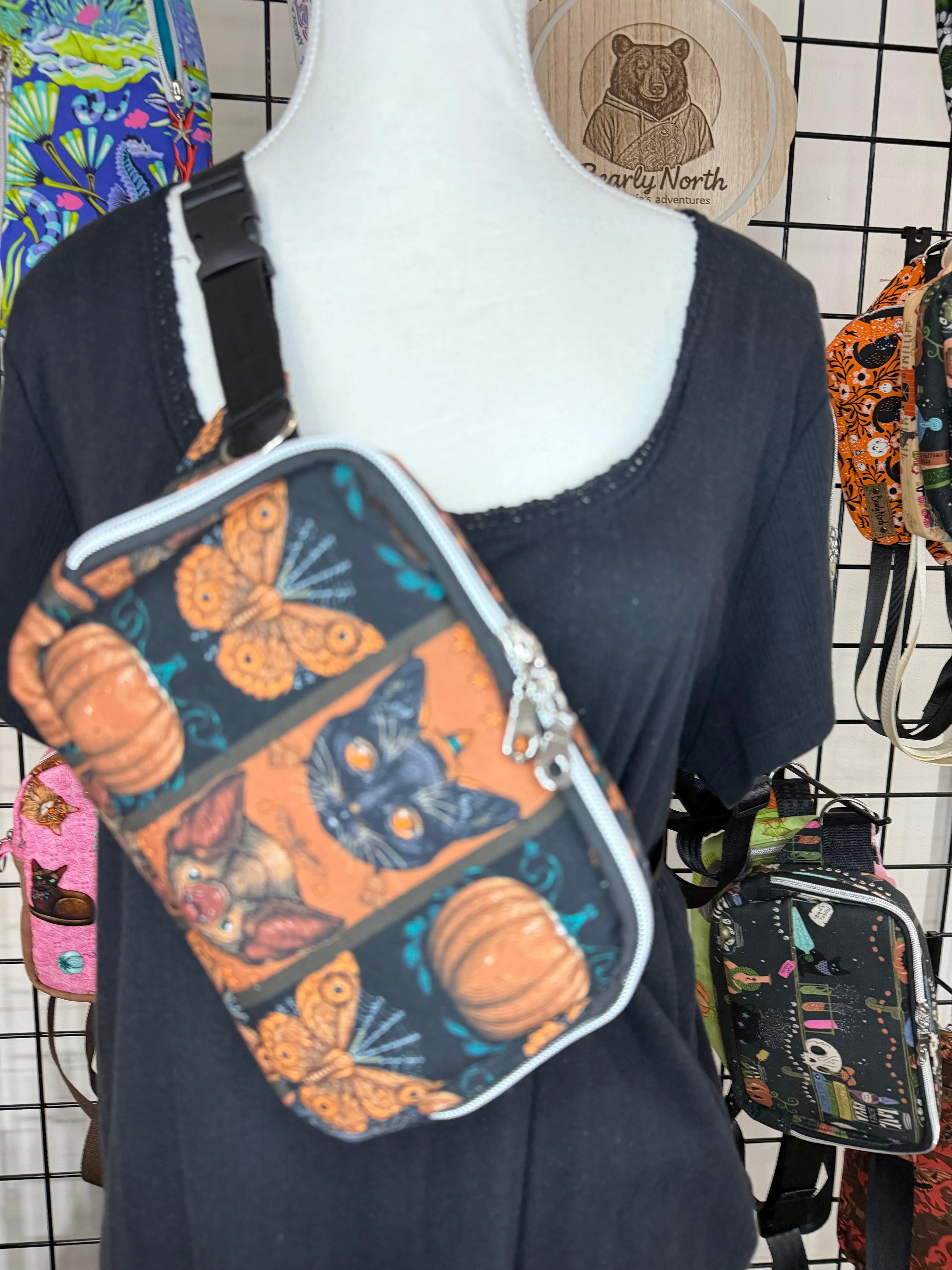 Cats and bats Small Louie Sling to Waist Bag