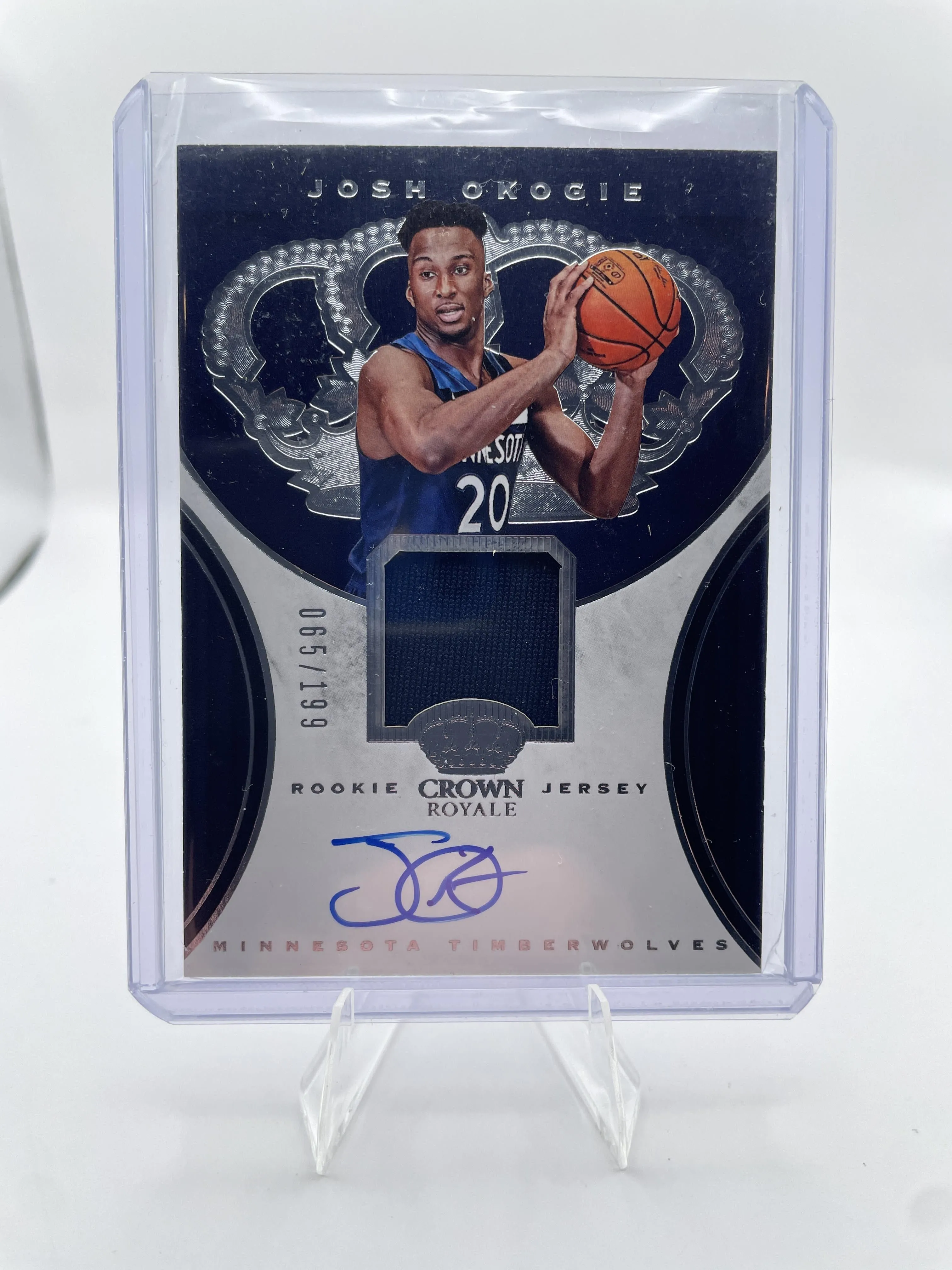 2018-19 Panini Crown Royale Josh Okogie Rookie Patch Auto /199