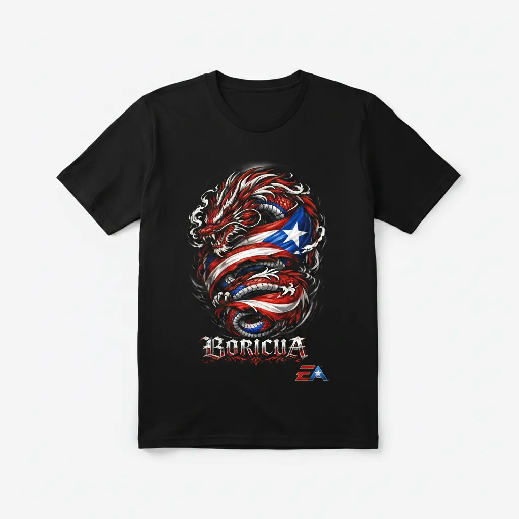 Boricua Dragon Graphic Tee