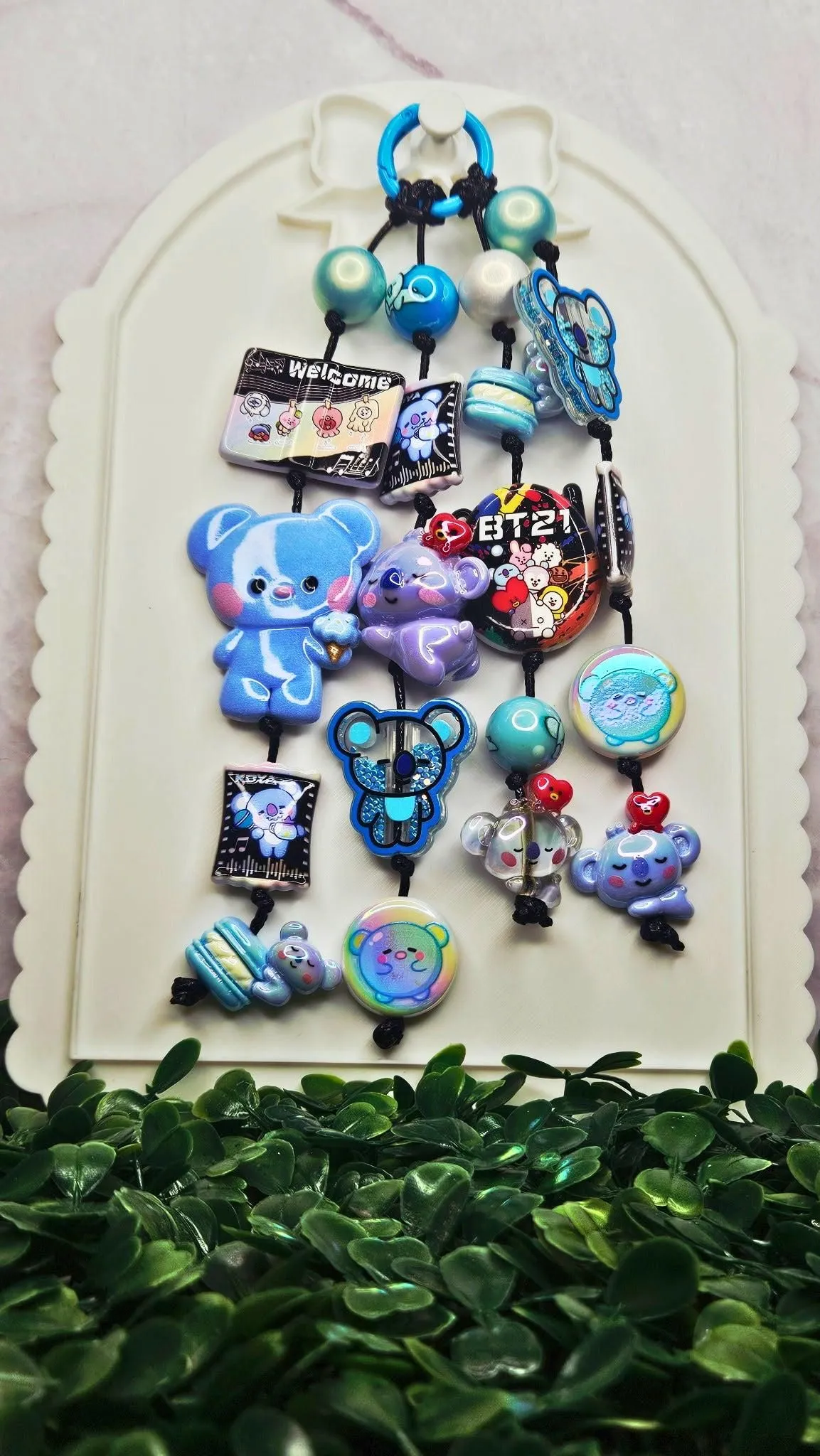 BT21 Character Bag Charm Black