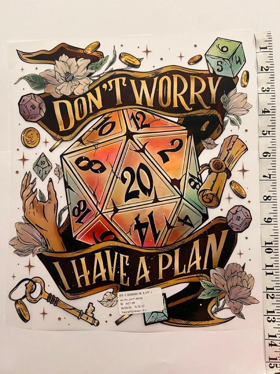 Choose Your Size Pressed Shirt  - DnD Don't Worry I have a Plan Brown
