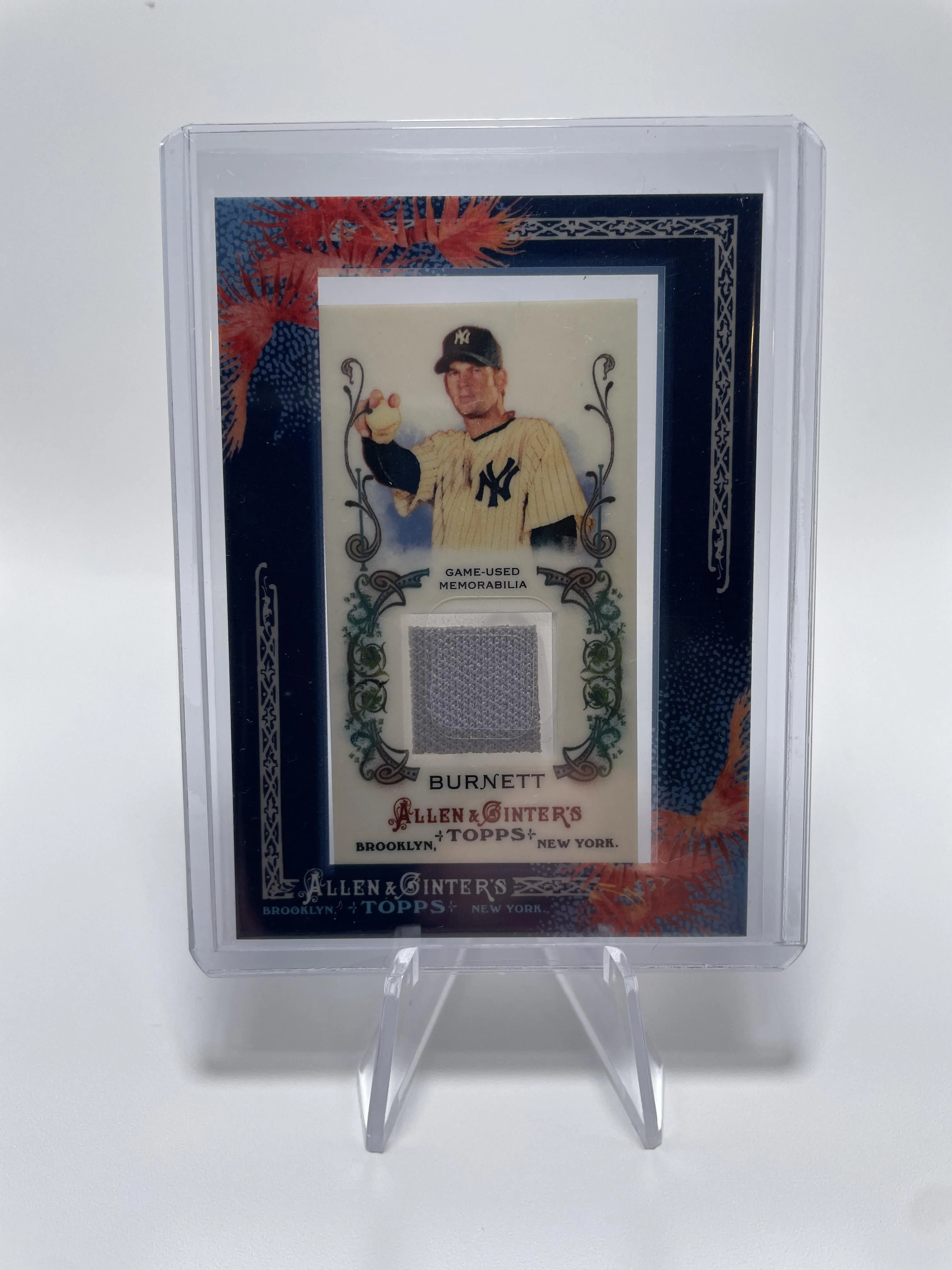2011 Topps Allen & Ginter A.J. Burnett Framed Mini Relic Patch