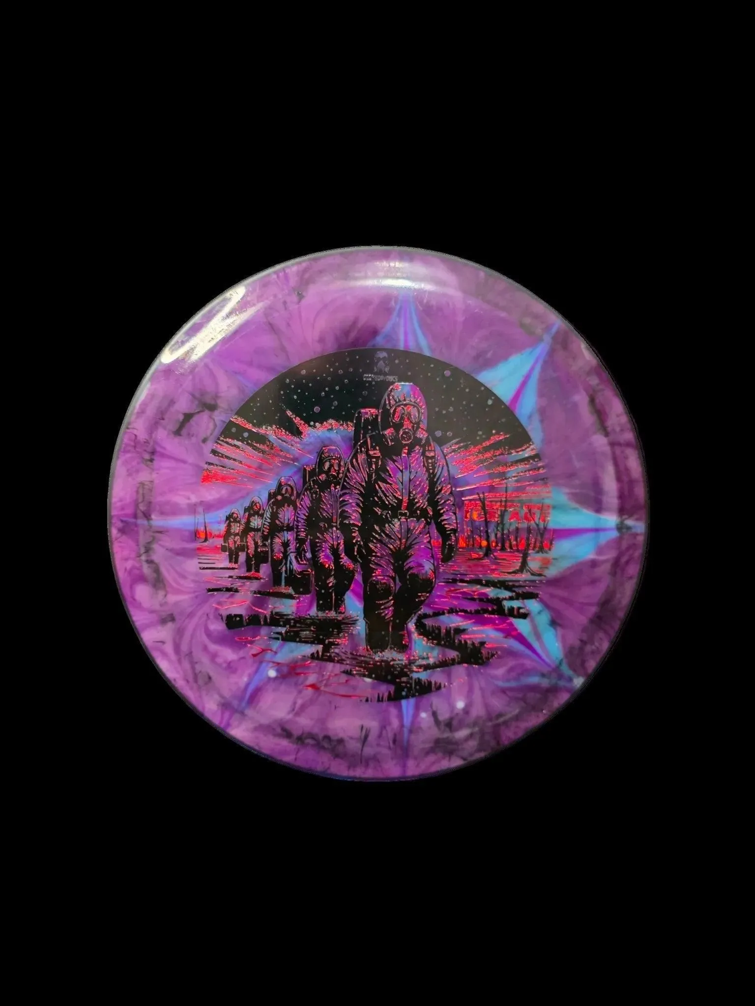 Hand Dyed Ice Age in Radioactive Waste Plastic