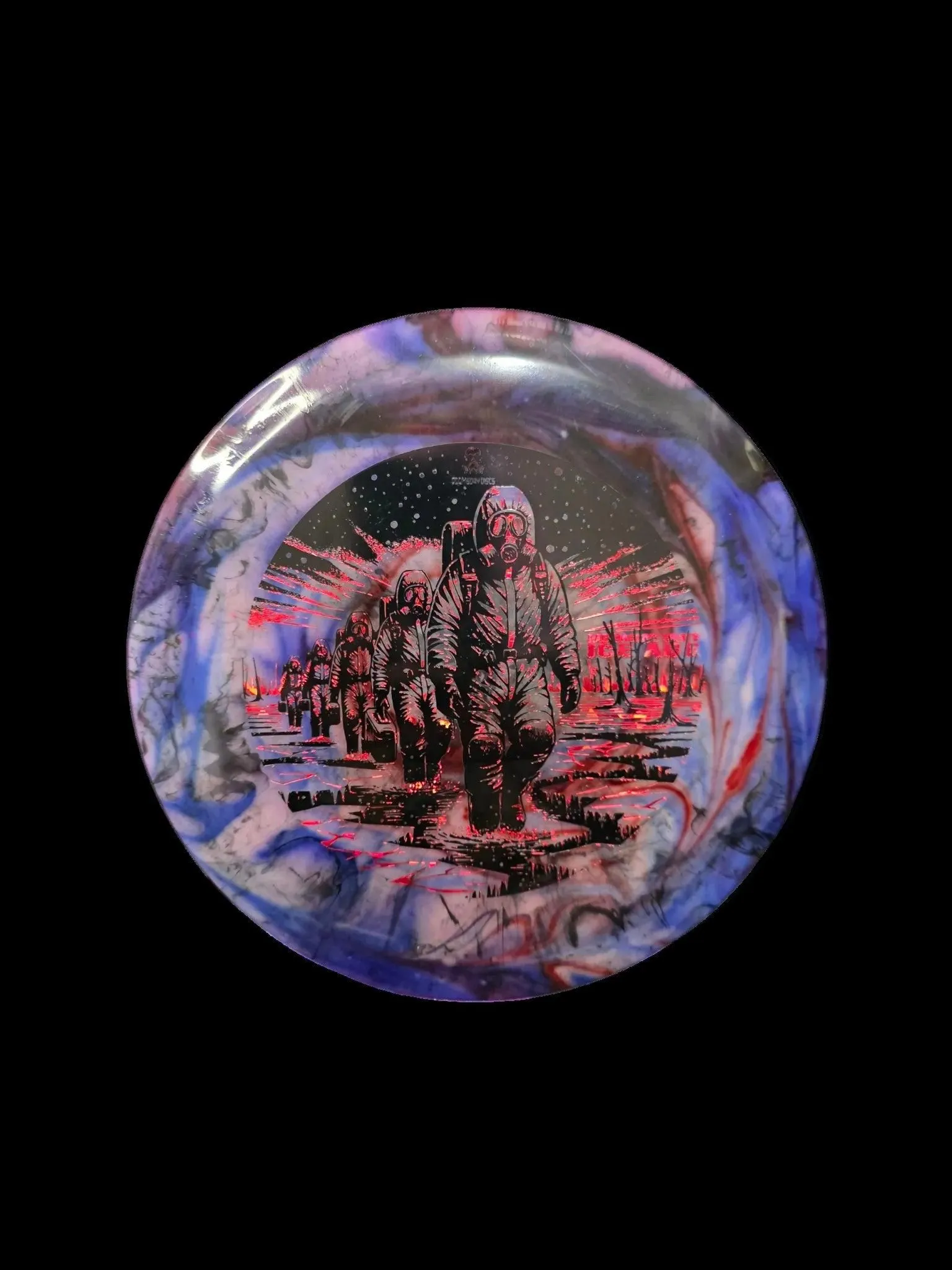 Hand Dyed Ice Age in Radioactive Waste Plastic