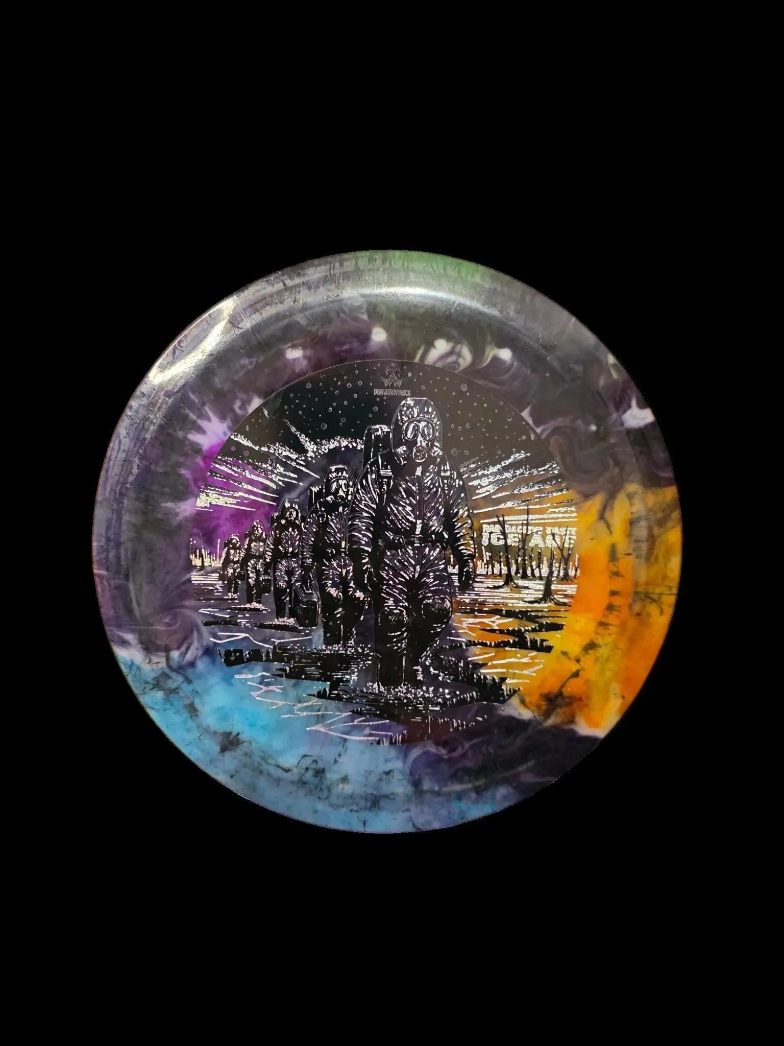 Hand Dyed Ice Age in Radioactive Waste Plastic