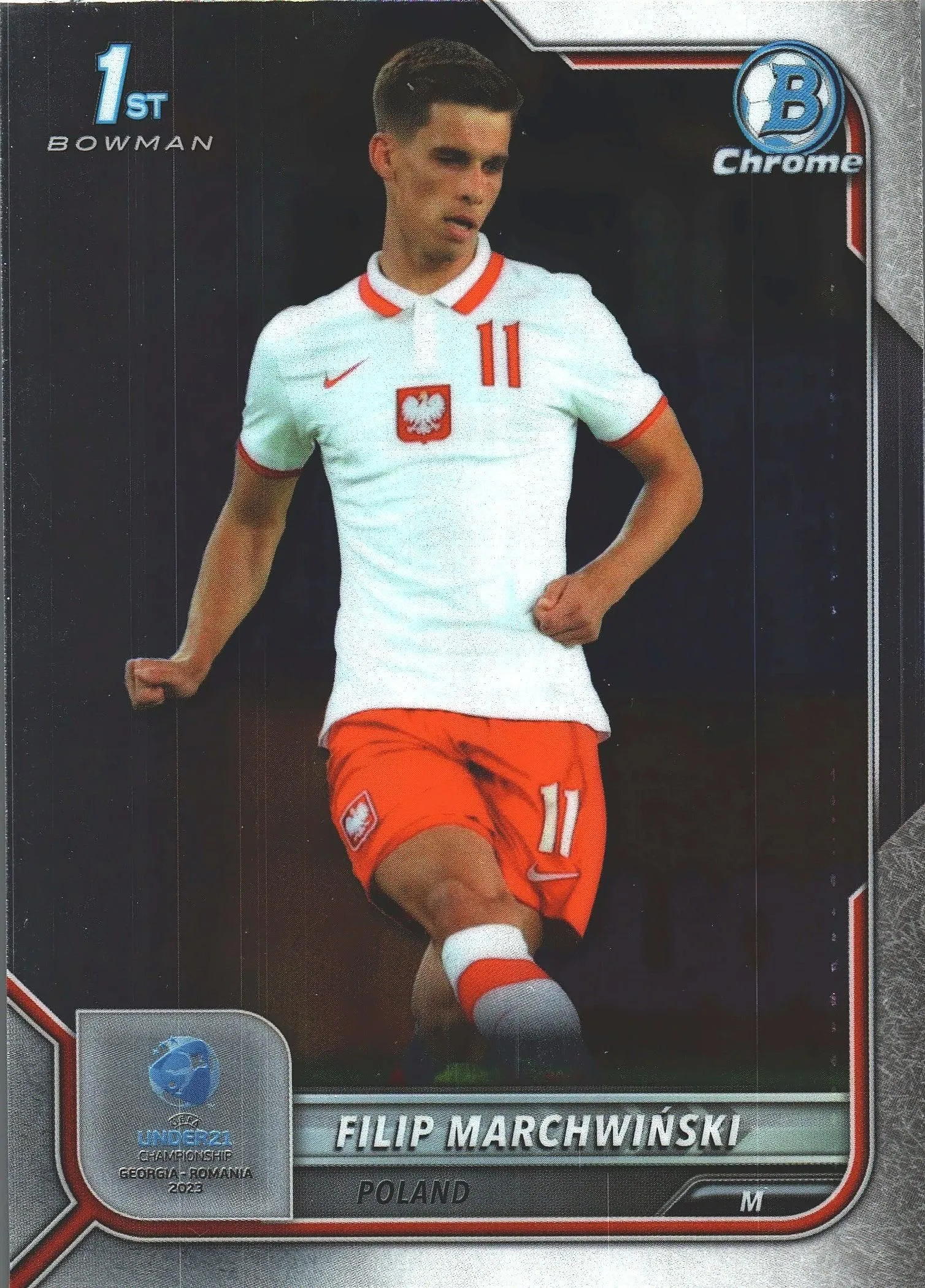 2022 Bowman Chrome Road to UEFA U21 Filip Marchwiński 1st #135 Poland