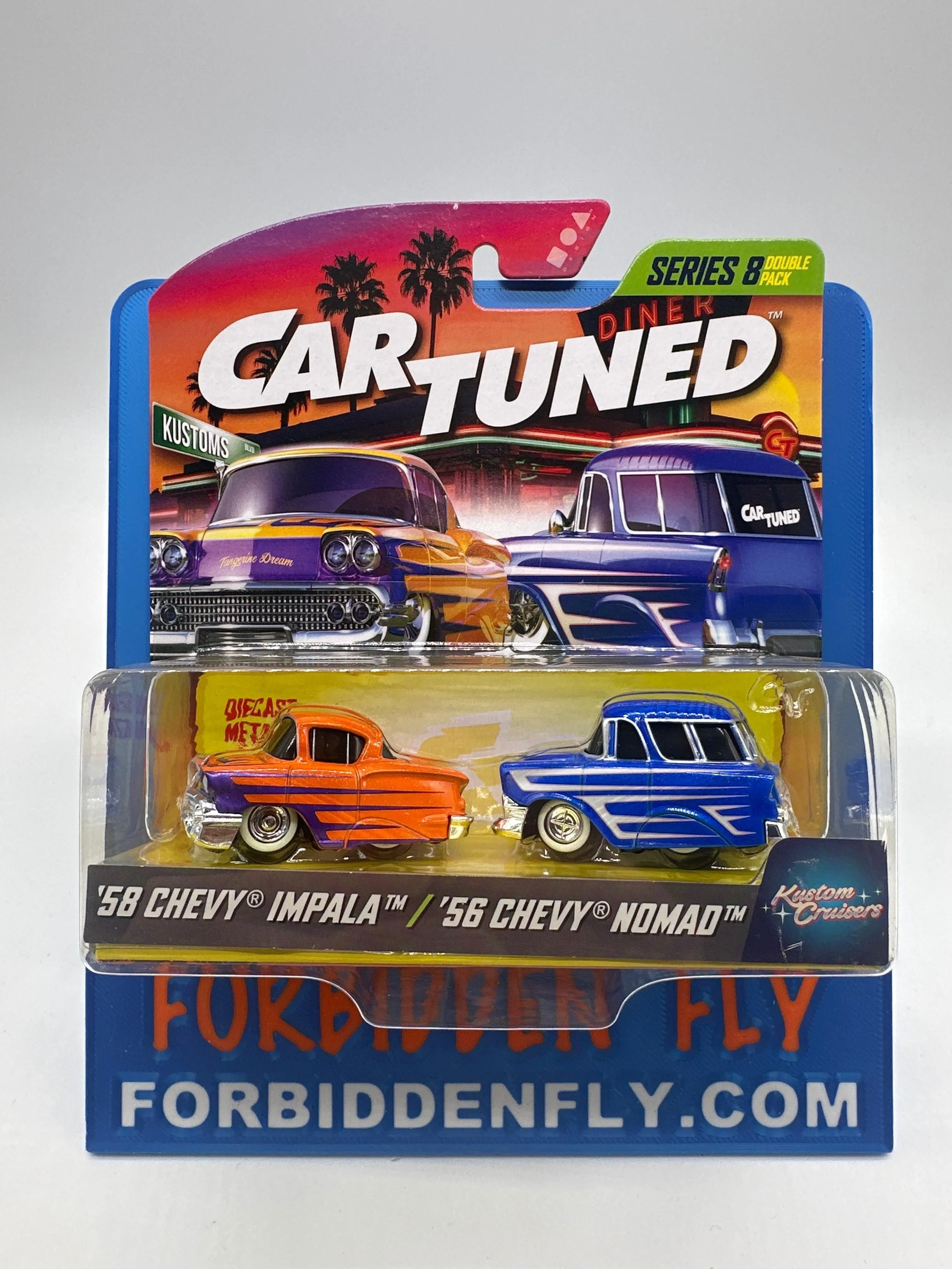 CarTuned - Series 8 Double Pack (Multipack) Regular Retail Release - Kustons - ‘58 Chevy Impala & ‘56 Chevy Nomad