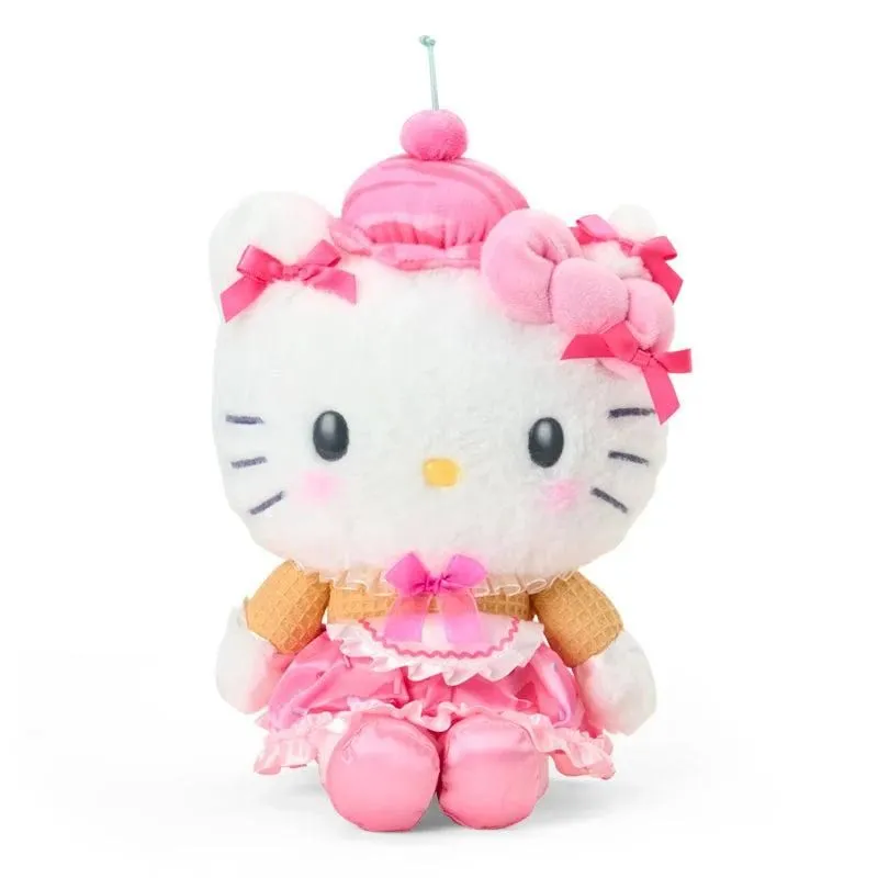 HELLO KITTY Sanrio Character "Dreamy Ice Cream Parlor Design" (M) Plush