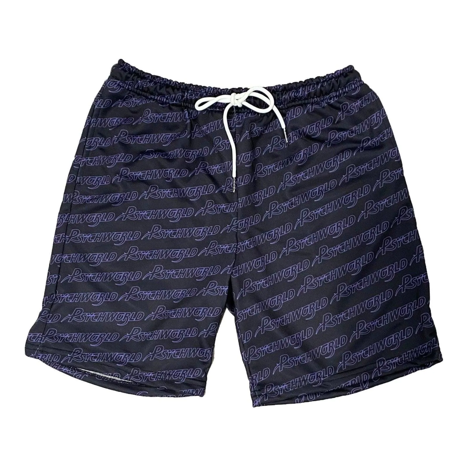 Psychworld Black Shorts Purple Logos
