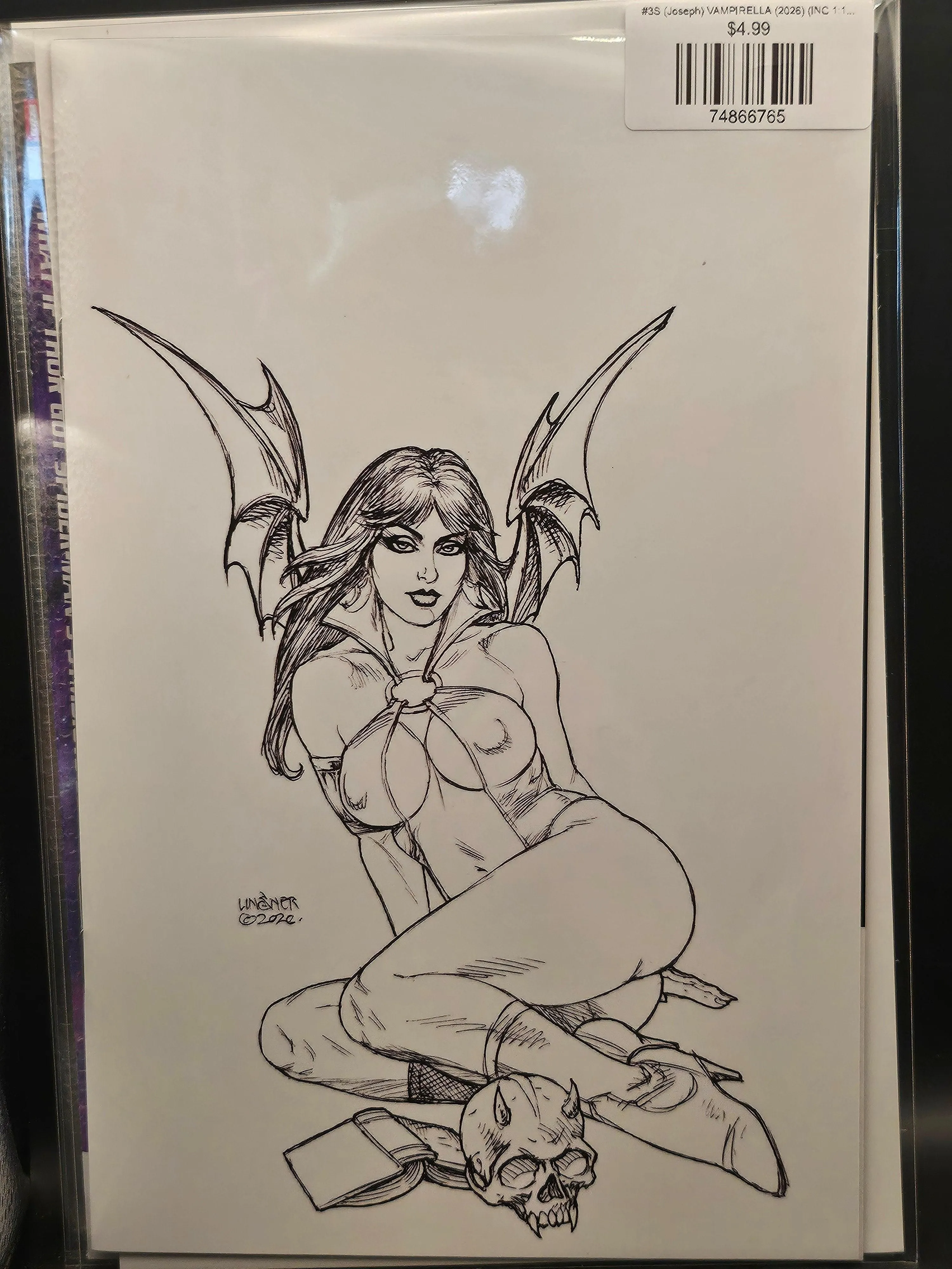 #3S (Joseph) VAMPIRELLA (2026) (INC 1:10 JOSEPH MICHAEL LINSNER LINE ART VIRGIN VAR)