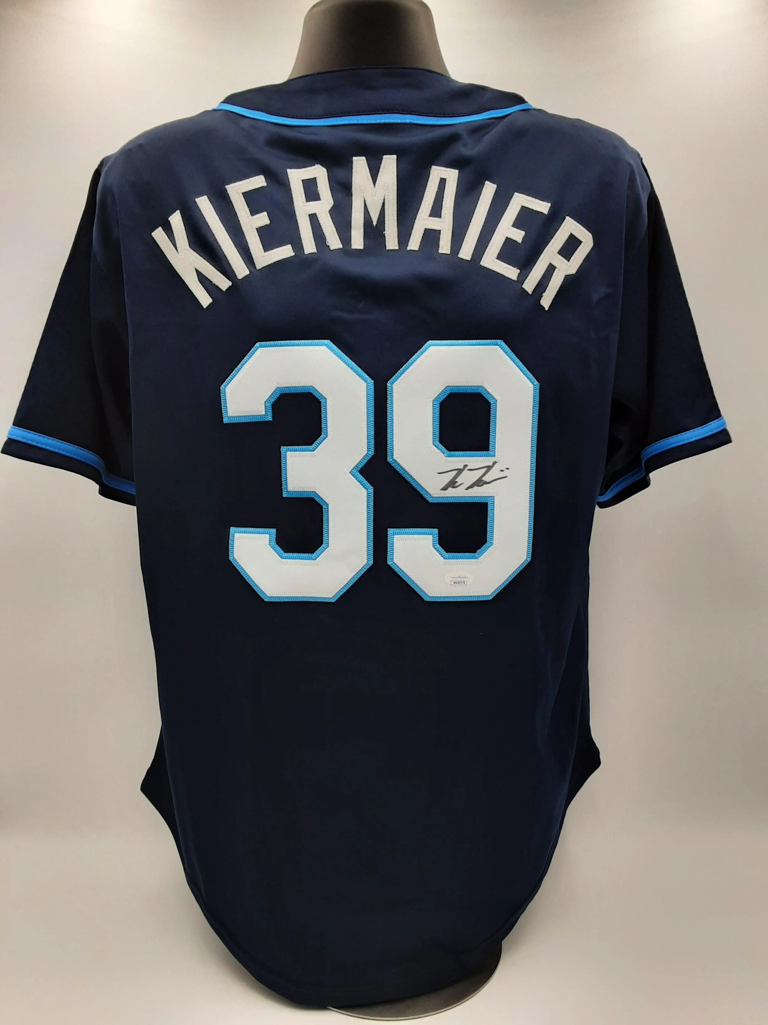 Kevin Kiermaier Signed Pro Style Jersey Autographed JSA R2