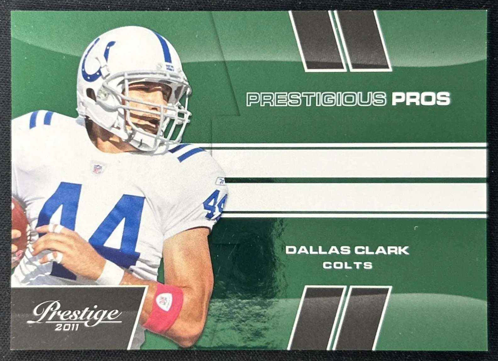 Dallas Clark 2011 Panini Prestige Prestigious Pros Green /250 Colts