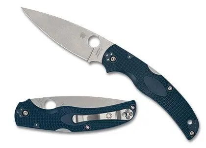 Spyderco Native Chief Lightweight 4.02" Satin CPM-SPY27 Cobalt Blue FRN Handles - C244PCBL