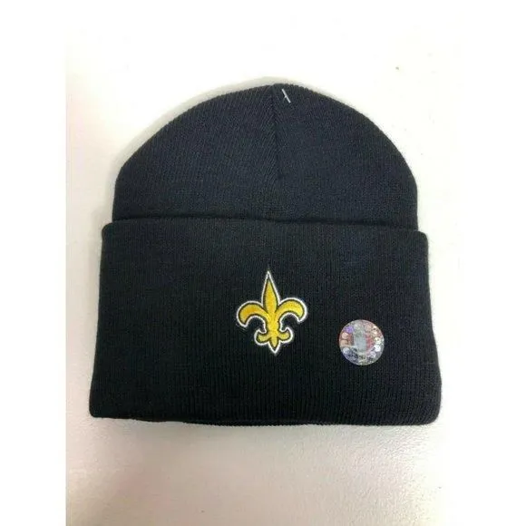 Product image for 97. Vintage New Orleans Saints Embroidered NFL Knit Beanie Hat Football 