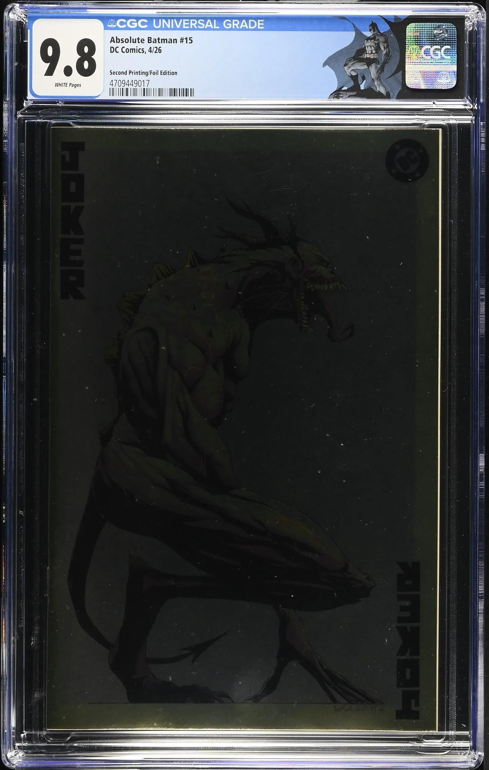 Absolute Batman #15 (2026) CGC 9.8 - Second Printing/Foil Edition