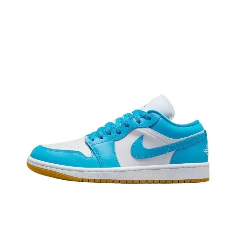 Jordan 1 Low White Gum Light Brown Powder Blue Women's DC0774-104