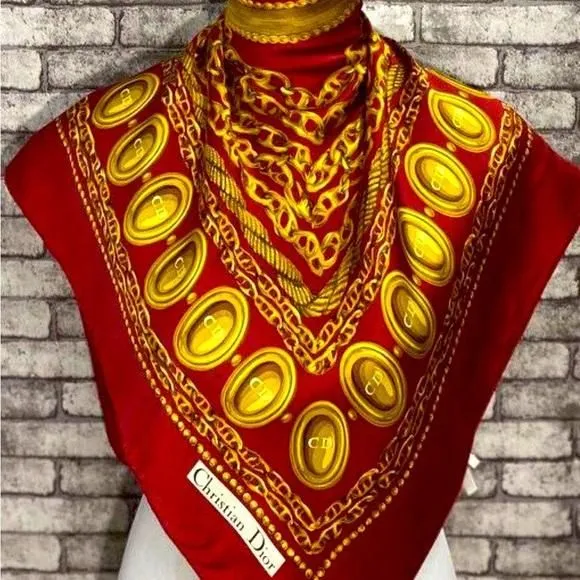 Product image for Vintage - Christian Dior Silk Scarf 34x34