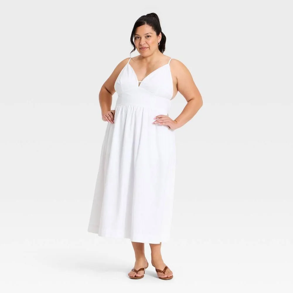 New without Tags - Women's Maxi Slip Dress - A New Day™ White 2X