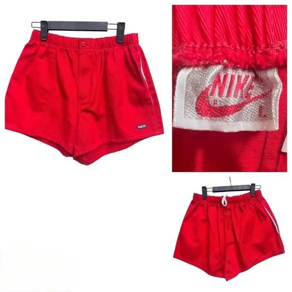 Product image for Vintage new nos NIKE red shorts m medium 90s