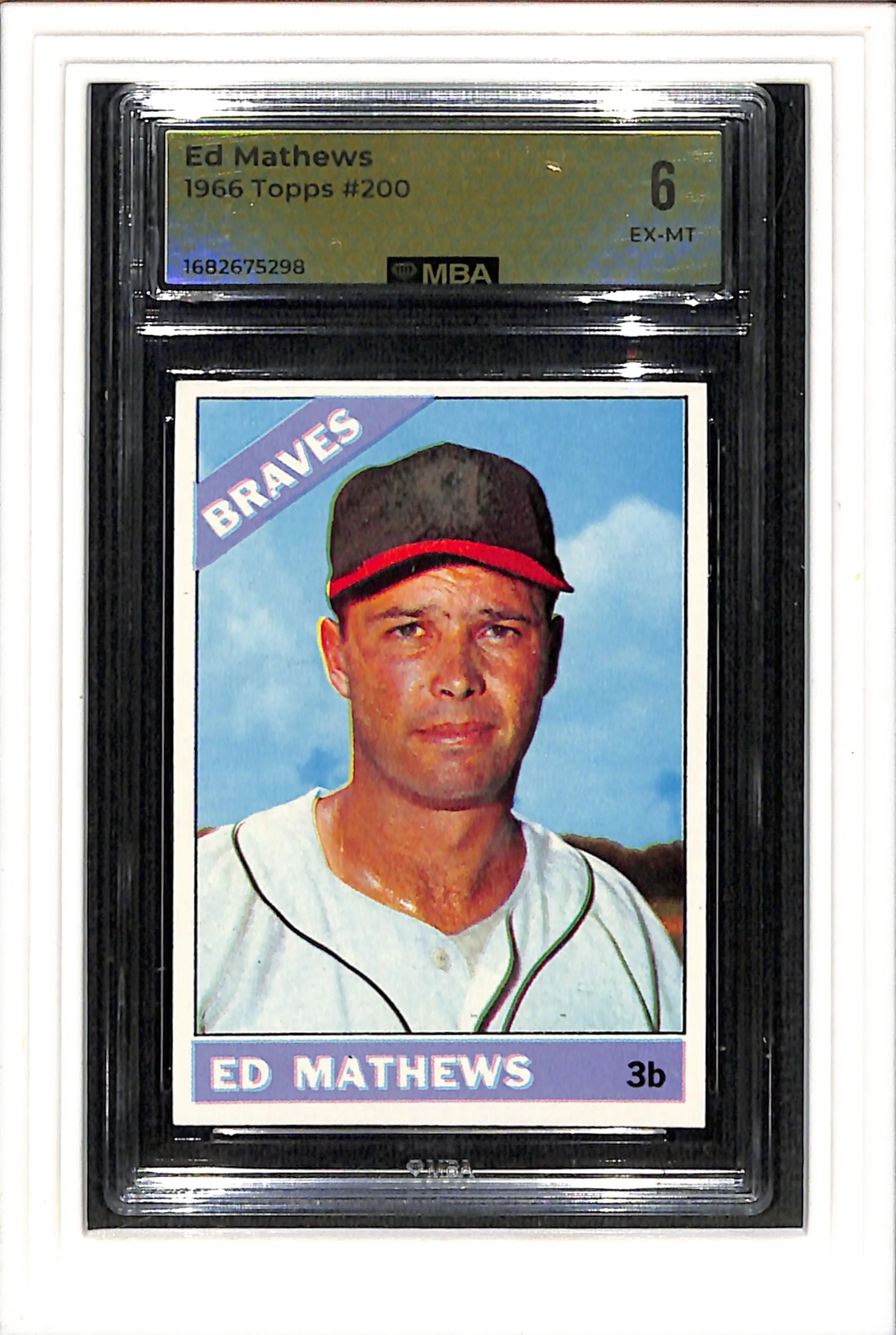 1966 Topps #200 Eddie Mathews MBA 6 SN 1682675298