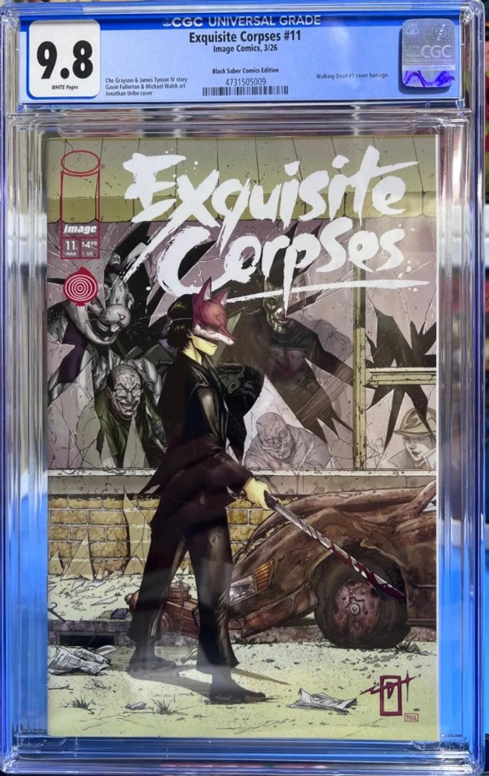 9.8 CGC EXQUISITE CORPSES #11 MEGACON EXCLUSIVES WALKING DEAD HOMAGE - URIBE