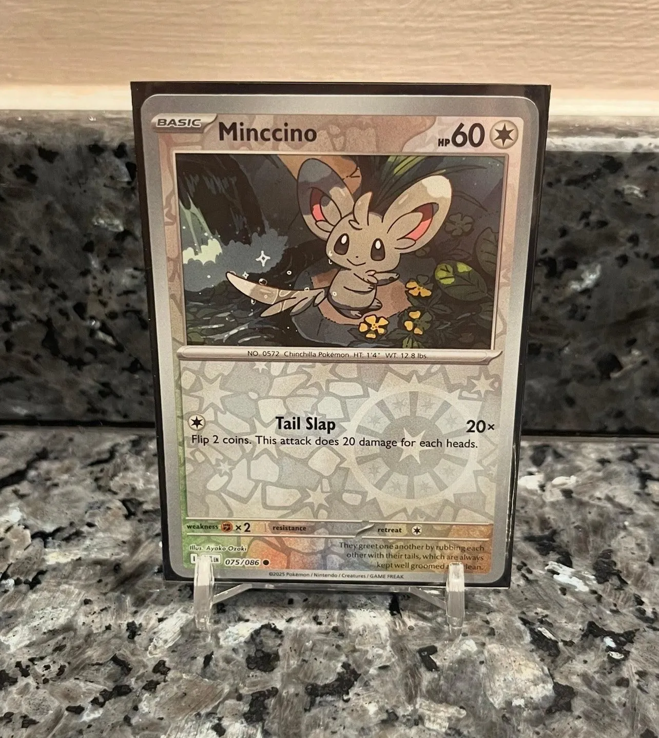 Pokémon TCG Minccino Scarlet & Violet- Black Bolt 075/086 Holo