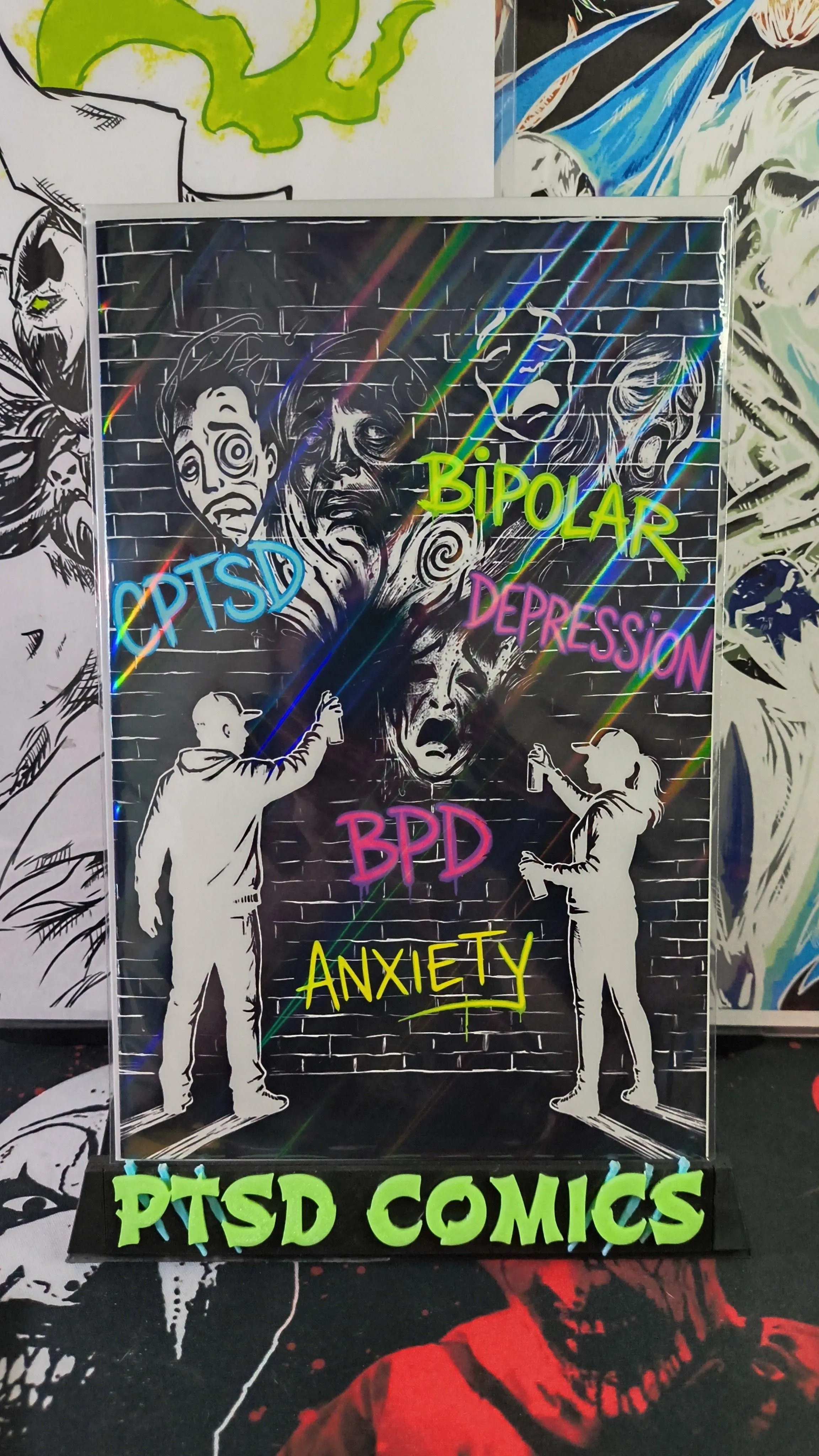 EXCLUSIVE MENTAL HEALTH AWARENESS ARTBOOK BY ELLE PETROVICH RIPPLE FOIL