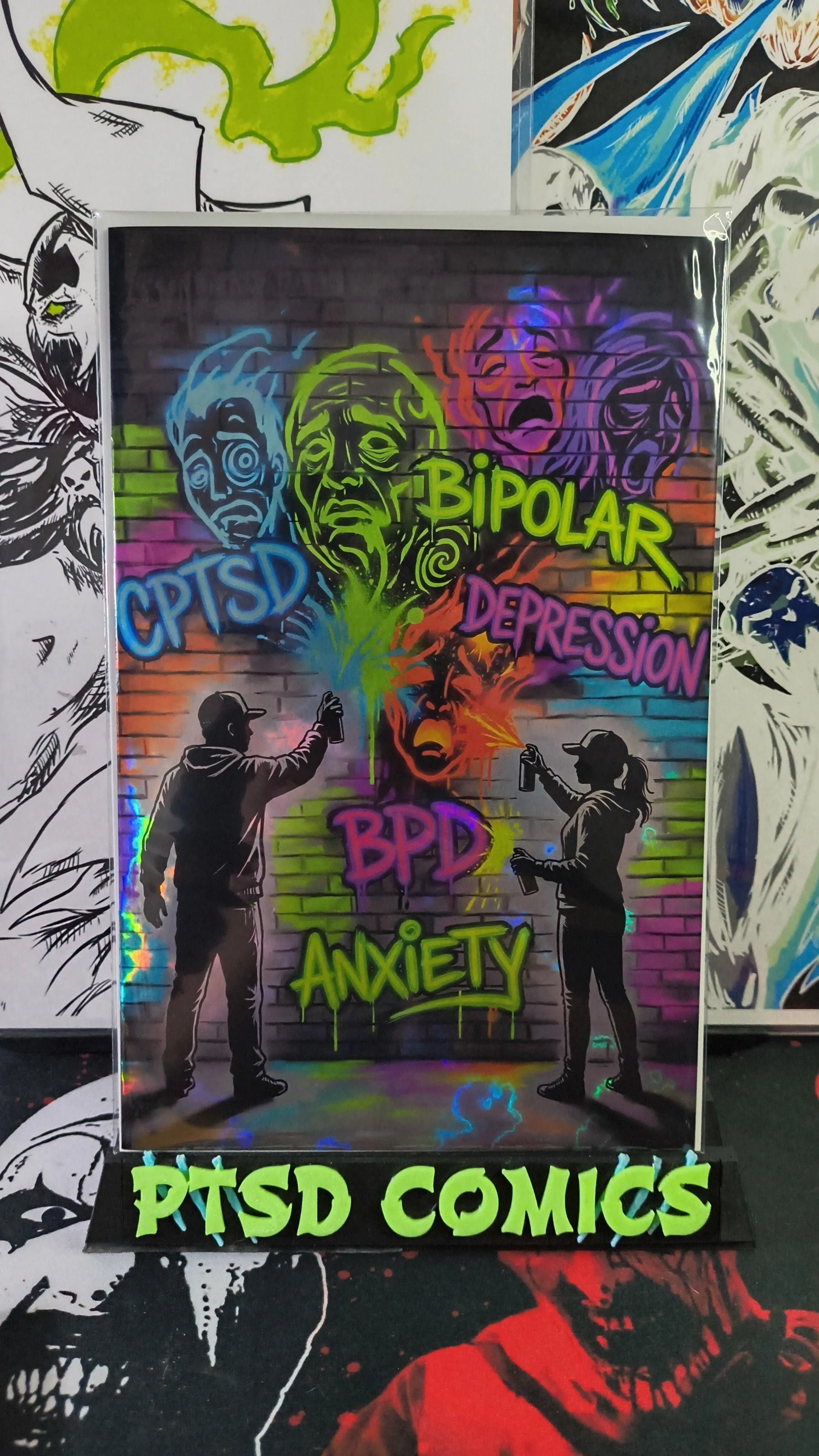 EXCLUSIVE MENTAL HEALTH AWARENESS ARTBOOK BY ELLE PETROVICH MAGMA FOIL