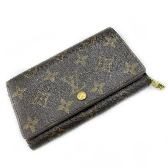Product image for 017. LOUIS VUITTON Monogram Trésor Wallet Made in France Vintage 2001
