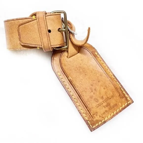 Product image for 038. Louis Vuitton Poignet and Luggage Tag Set in Vachetta Leather