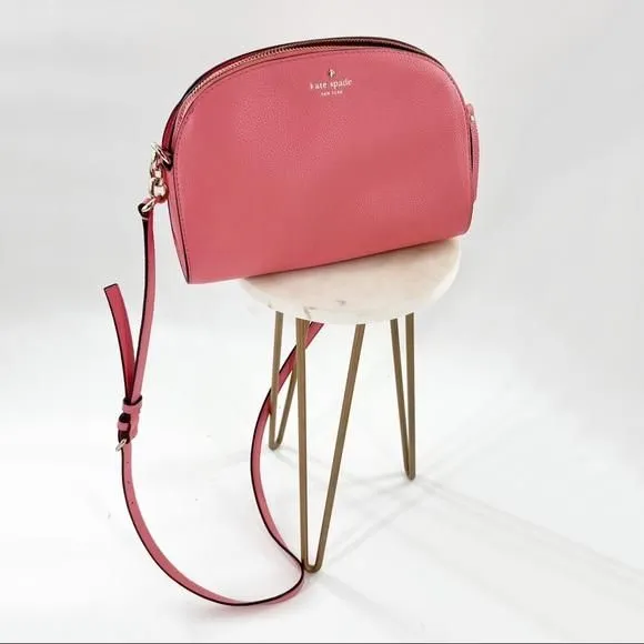 Product image for 053. Kate Spade Tori Larchmont Avenue, Carolina Coral, Pebbled Leather, Crossbody Bag