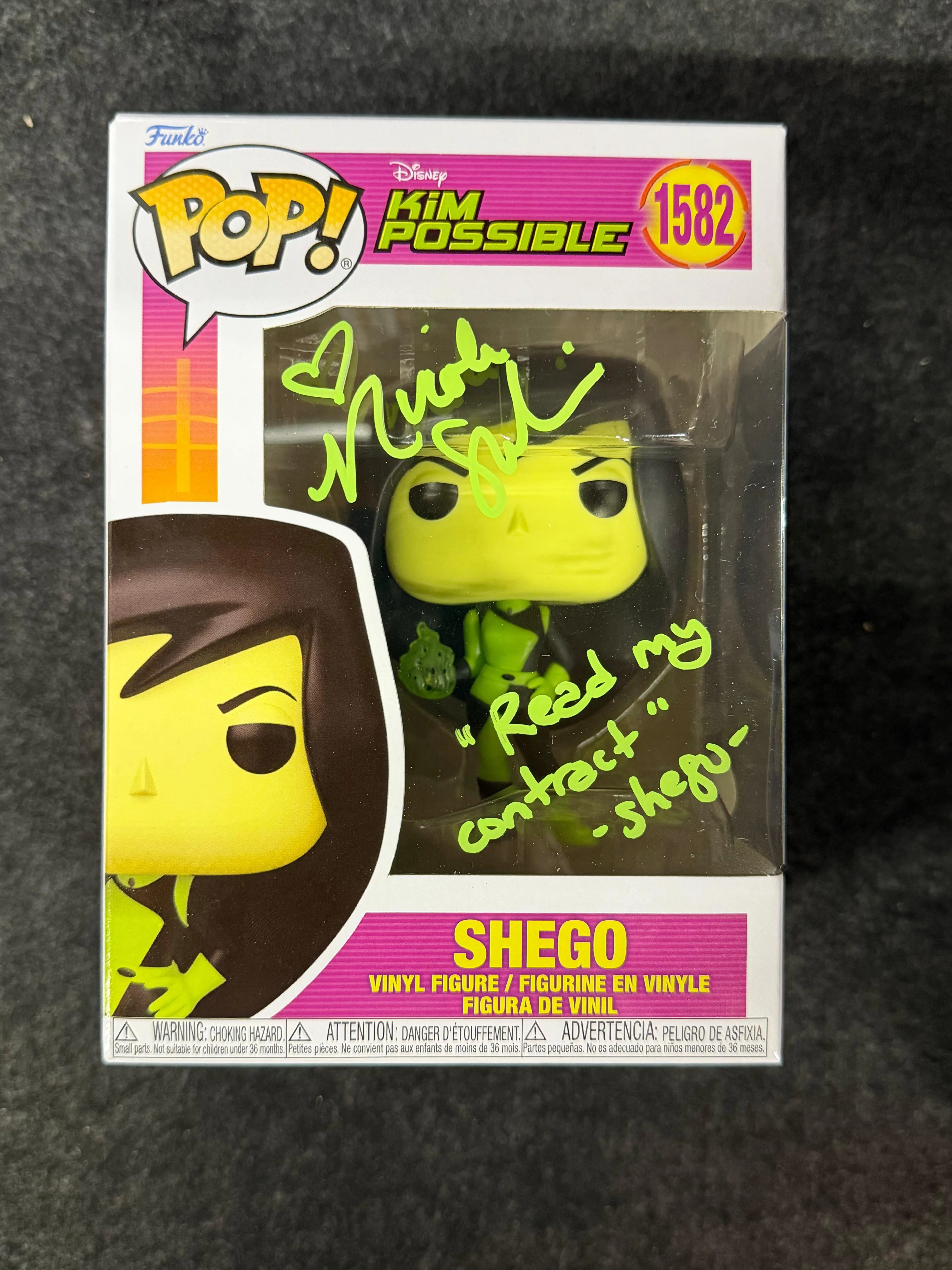 Nicole Sullivan Signed Shego Kim Possible Disney #1582 Funko W QUOTE - JSA Witnessed COA