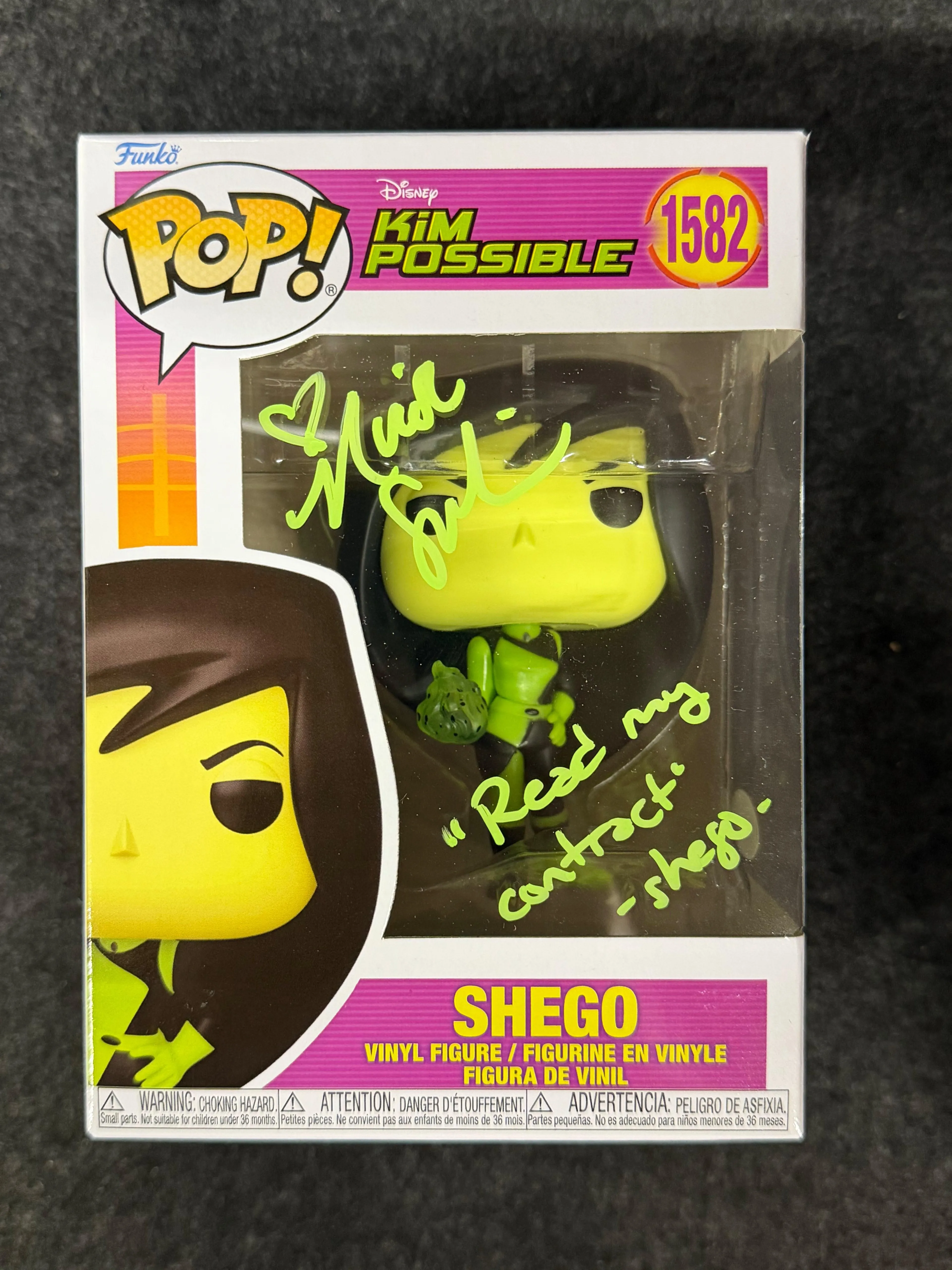 Nicole Sullivan Signed Shego Kim Possible Disney #1582 Funko W QUOTE - JSA Witnessed COA