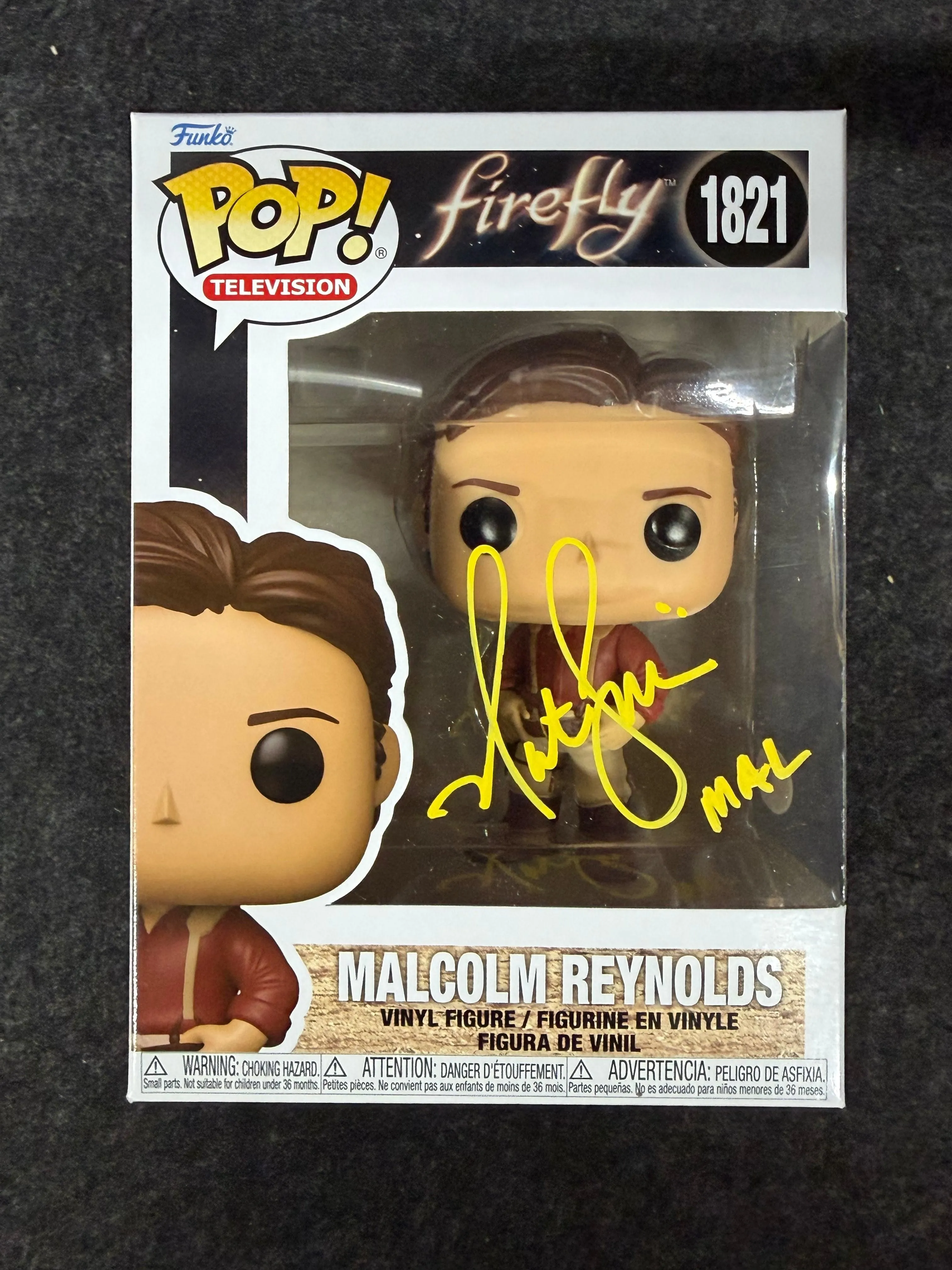 Nathan Fillion Signed Malcolm Reynolds Firefly #1821 Funko - JSA Witnessed