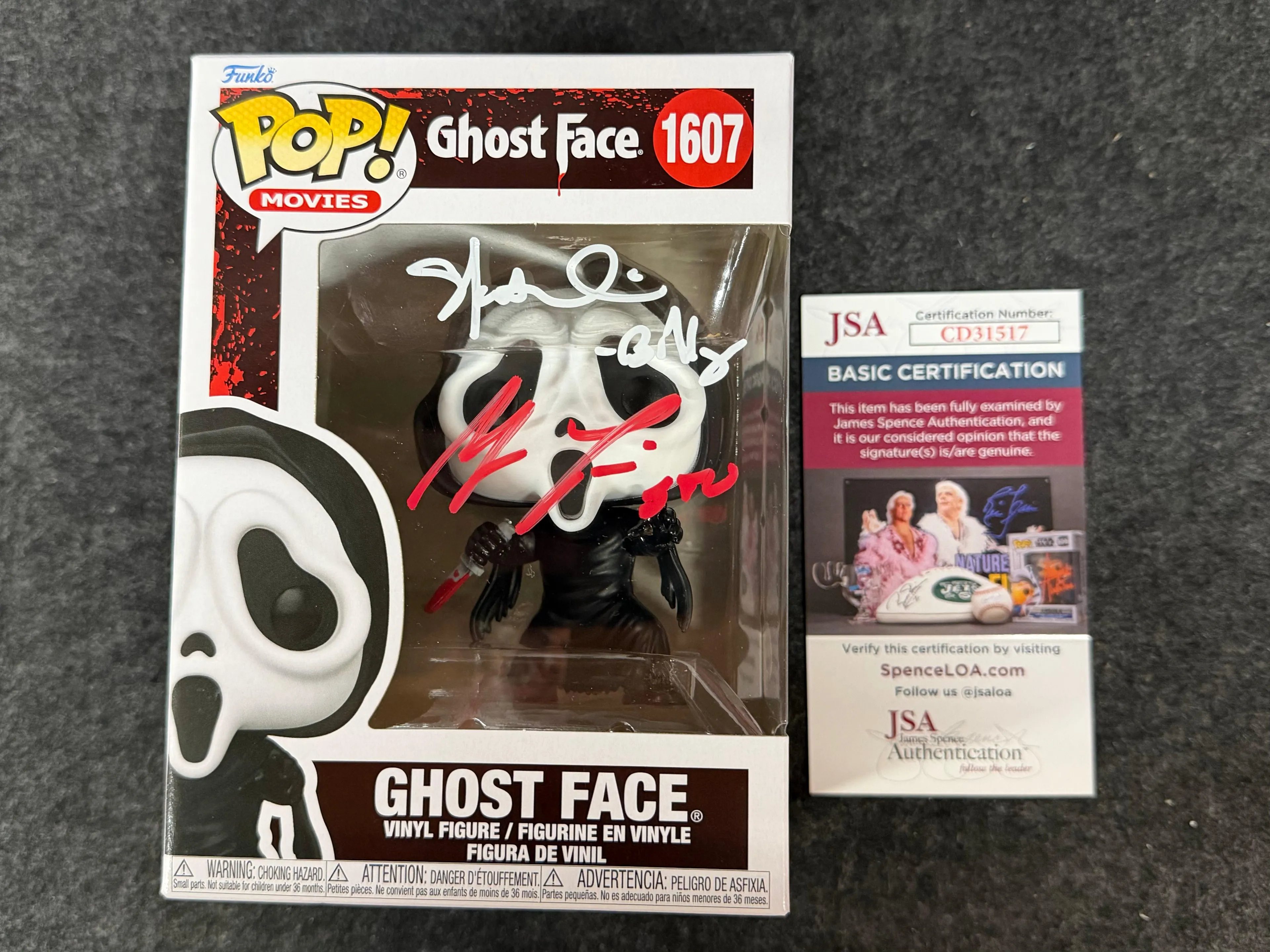 Matthew Lillard / Skeet Ulrich Signed Ghost Face #1607 Funko - JSA COA