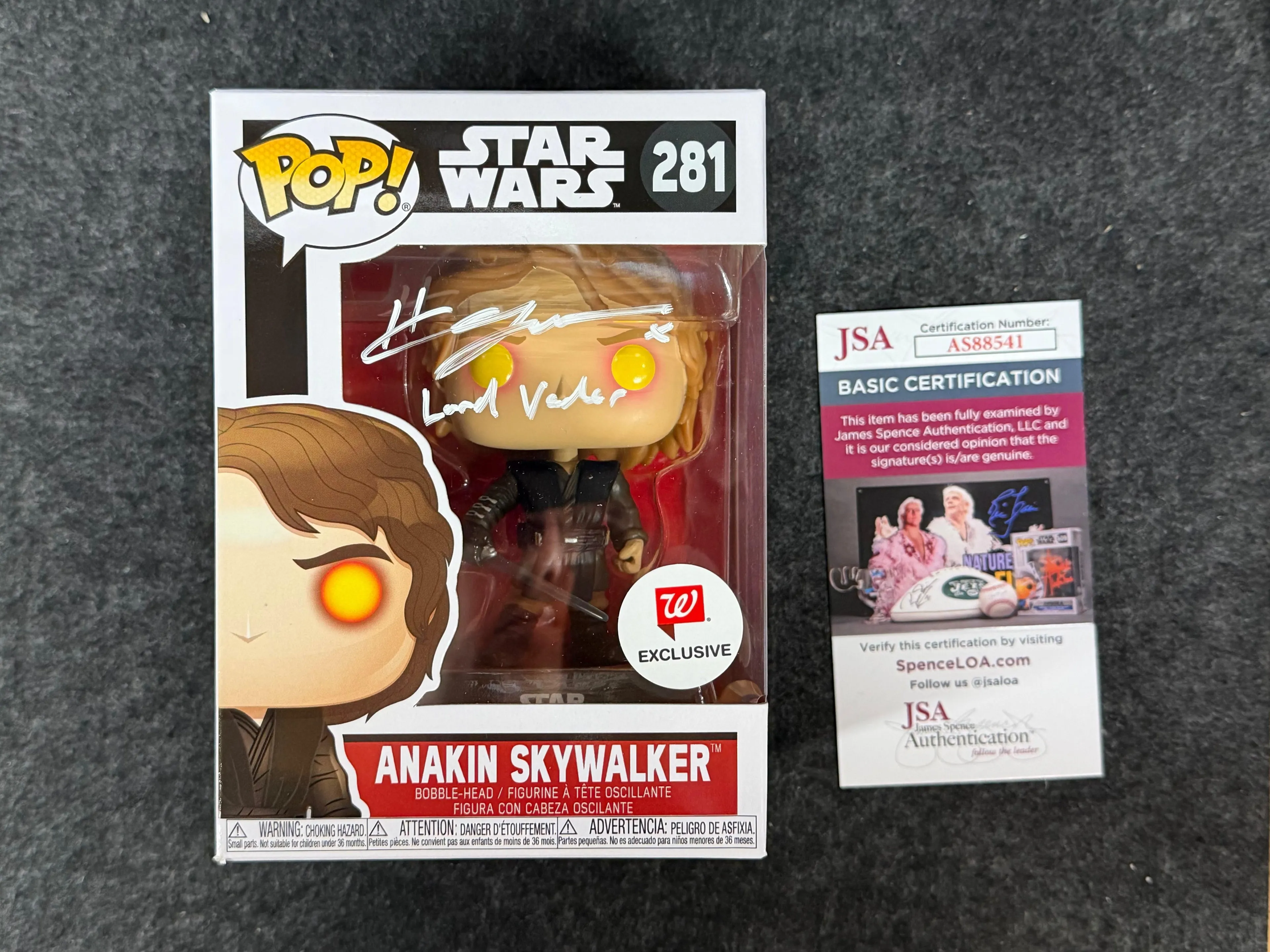 Hayden Christensen Signed Anakin Skywalker Star Wars #281 Funko - JSA COA