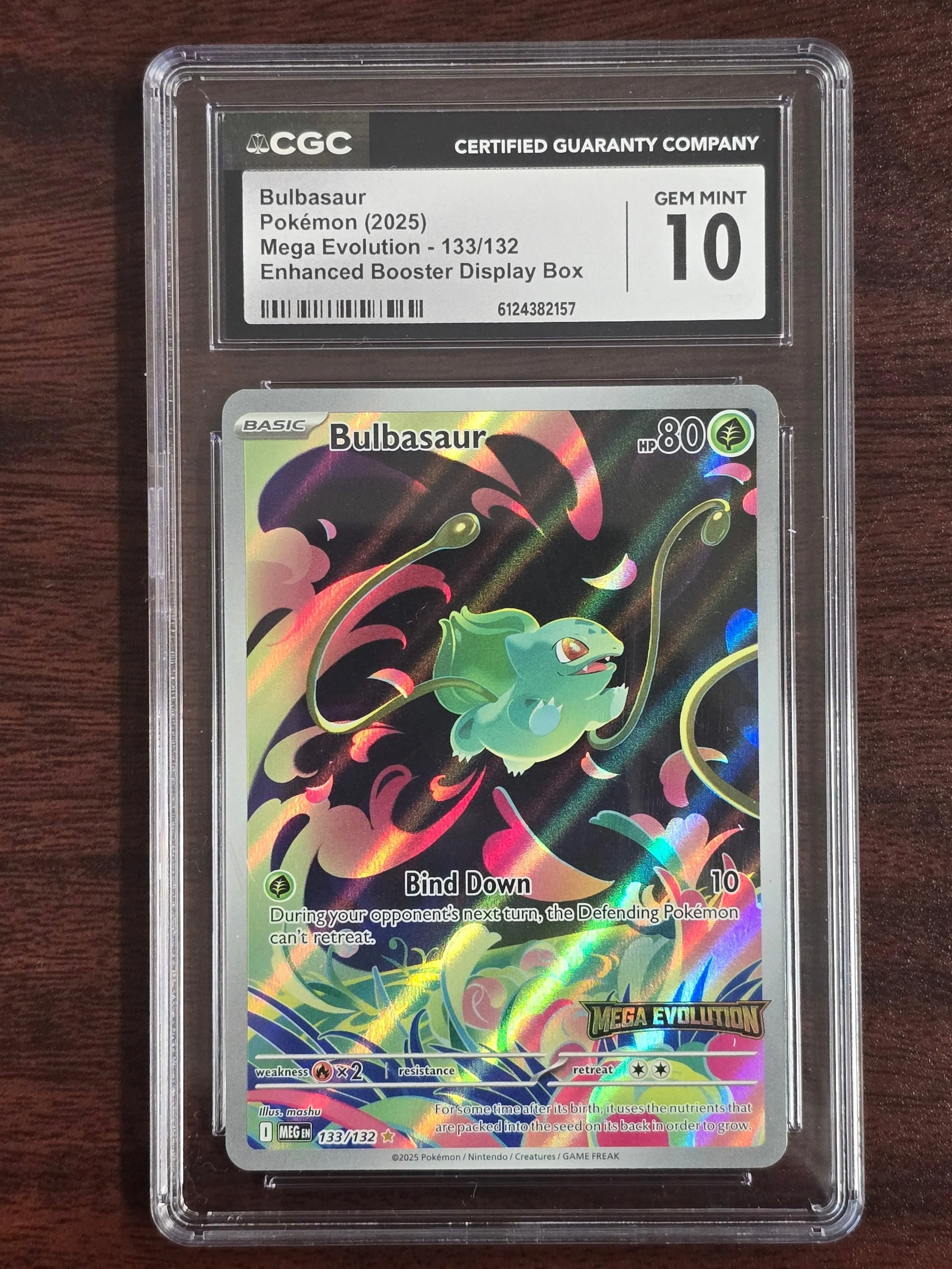 Bulbasaur #133/132 Illustration Rare — Mega Evolution (2025) — CGC 10 Gem Mint