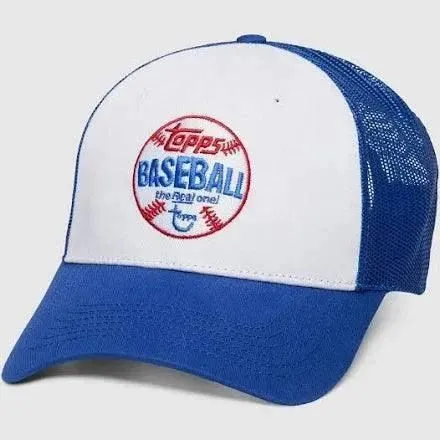 Topps Baseball The Real One Blue Mesh Trucker Hat by Homage