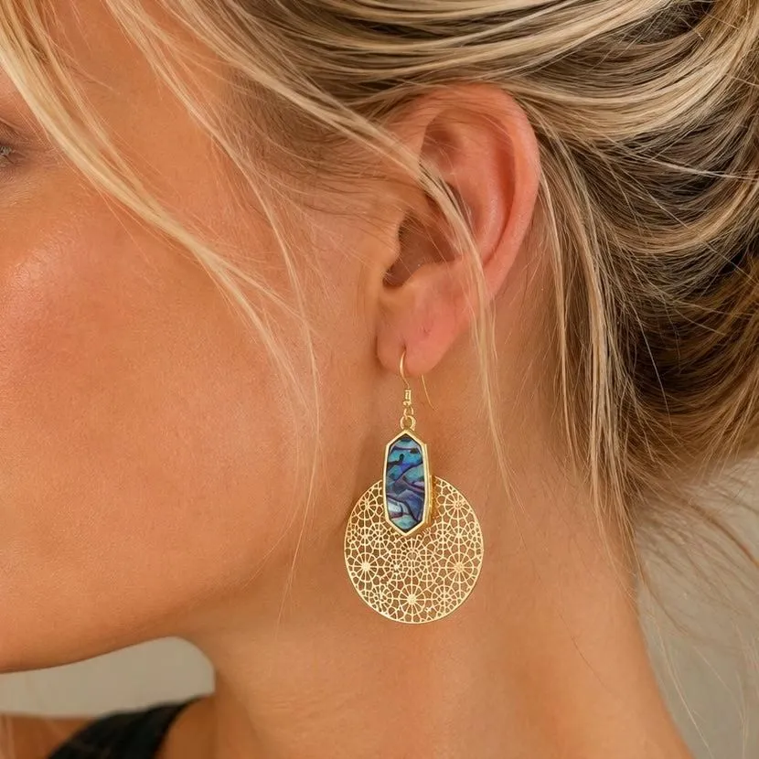 Ocean Tide Gold Earrings