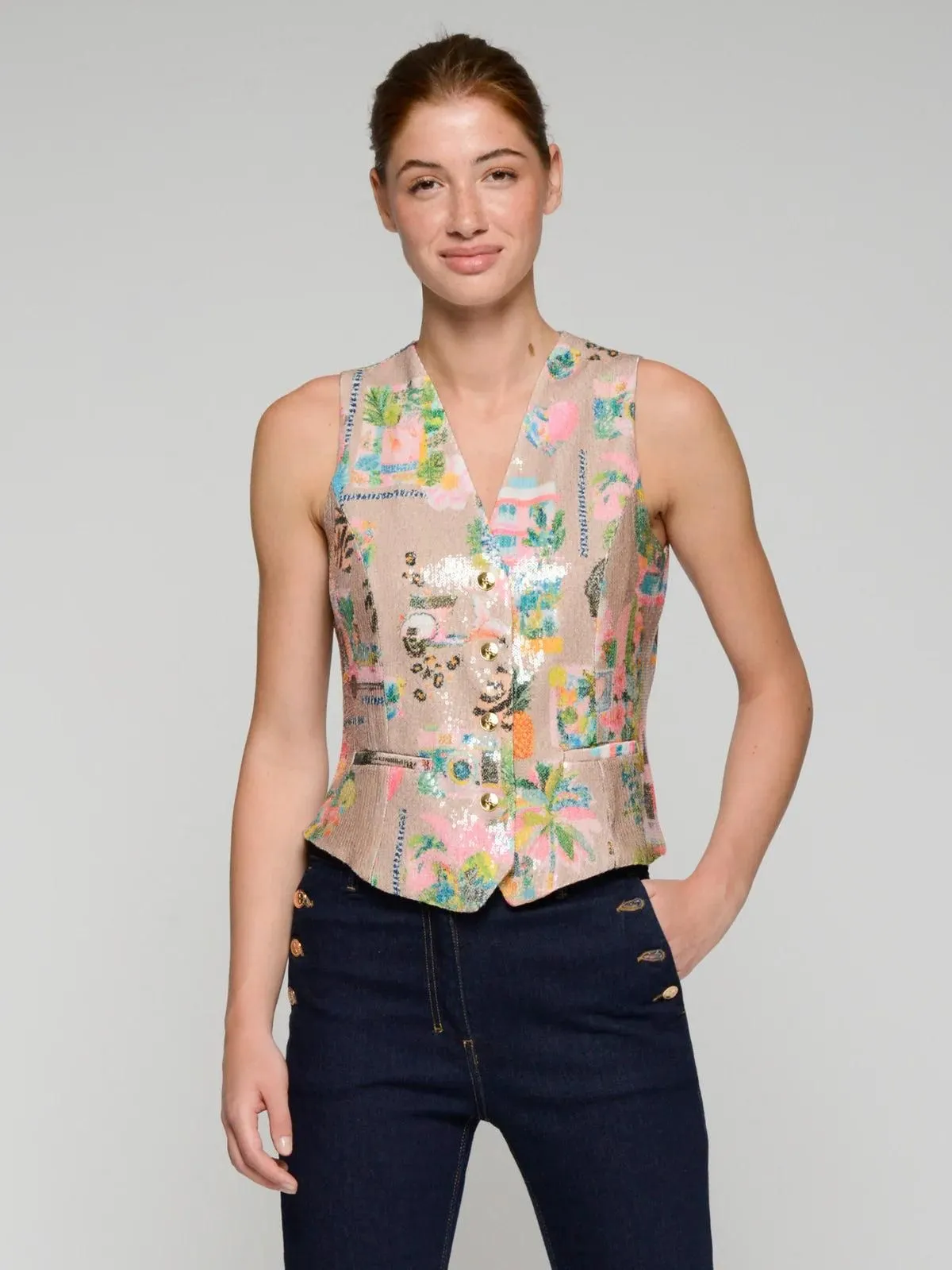 Vilagallo California Girl Sequin Vest