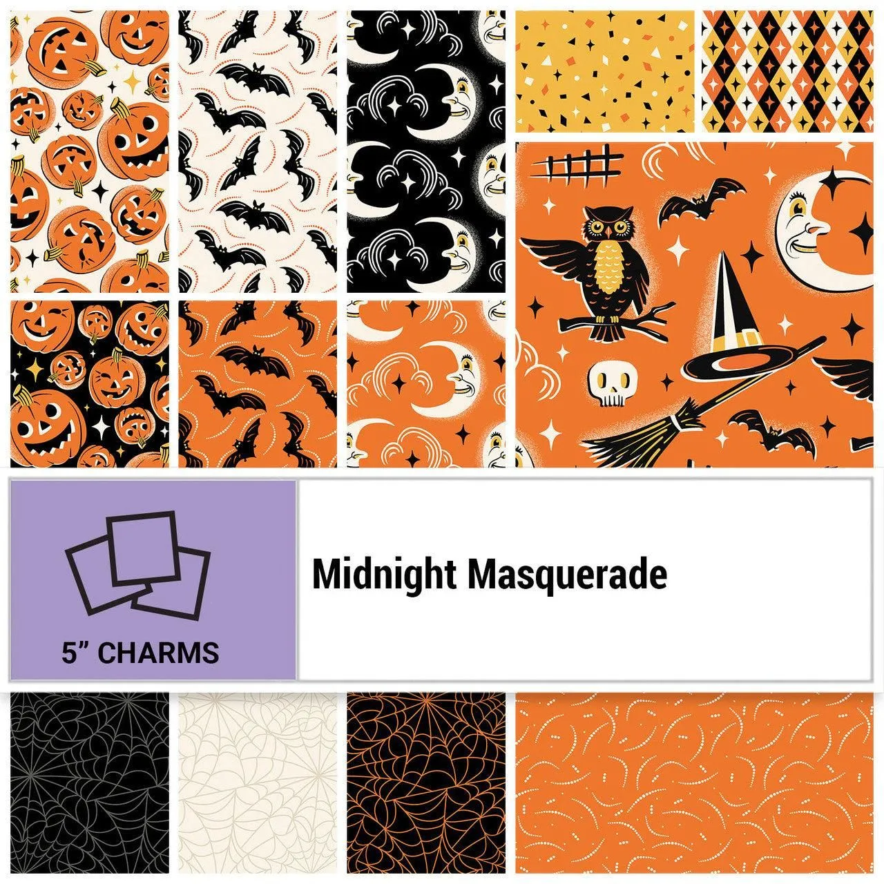 Midnight Masquerade 5" Squares: 42pc