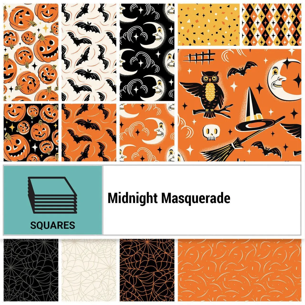 Midnight Masquerade 10" Squares: 42pc