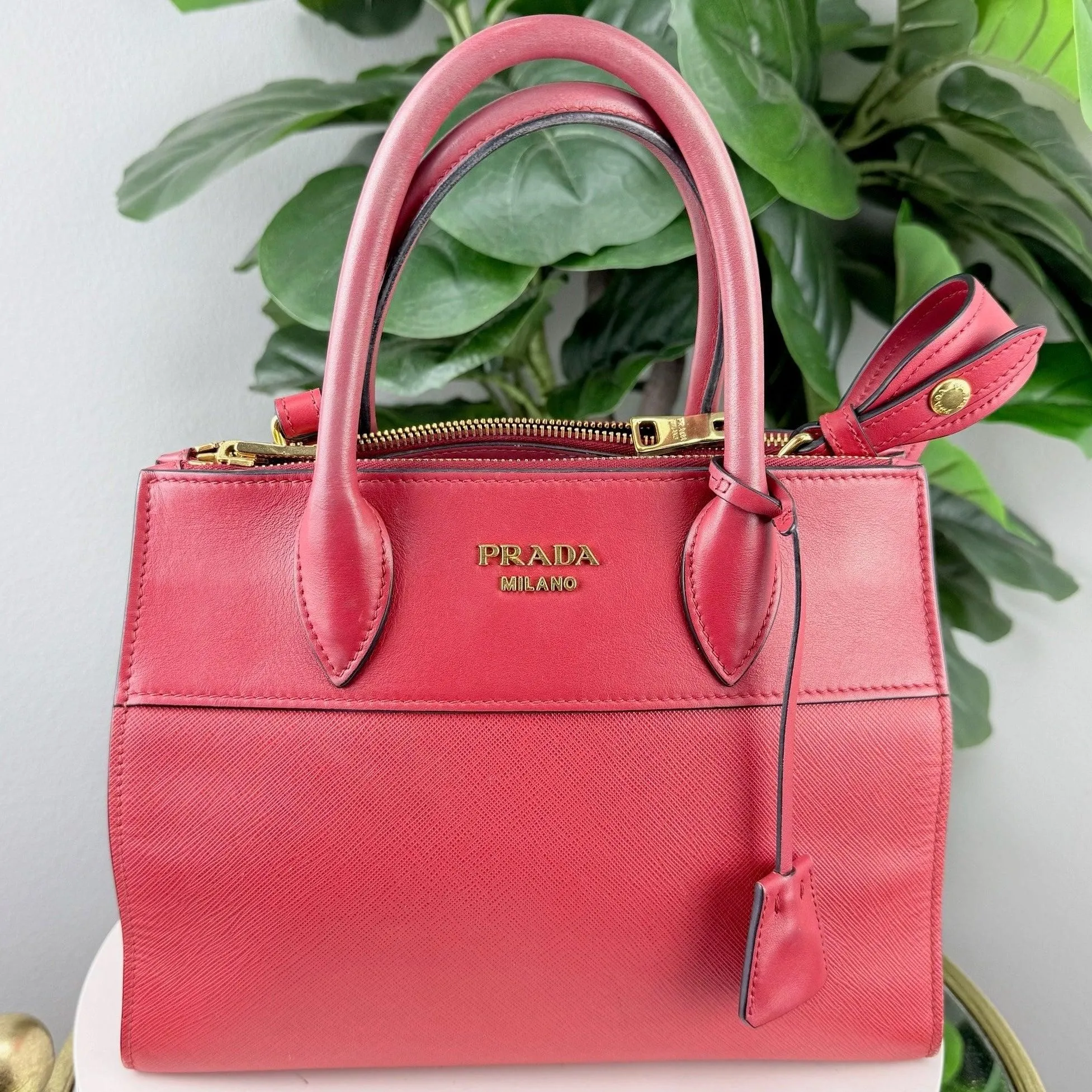 Authentic Prada Paradigme Saffiano Shoulder Bag