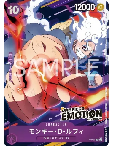 ONE PIECE CARD GAME – Monkey D. Luffy P-041 Emotion Exhibition Promo Japonaise Scellée