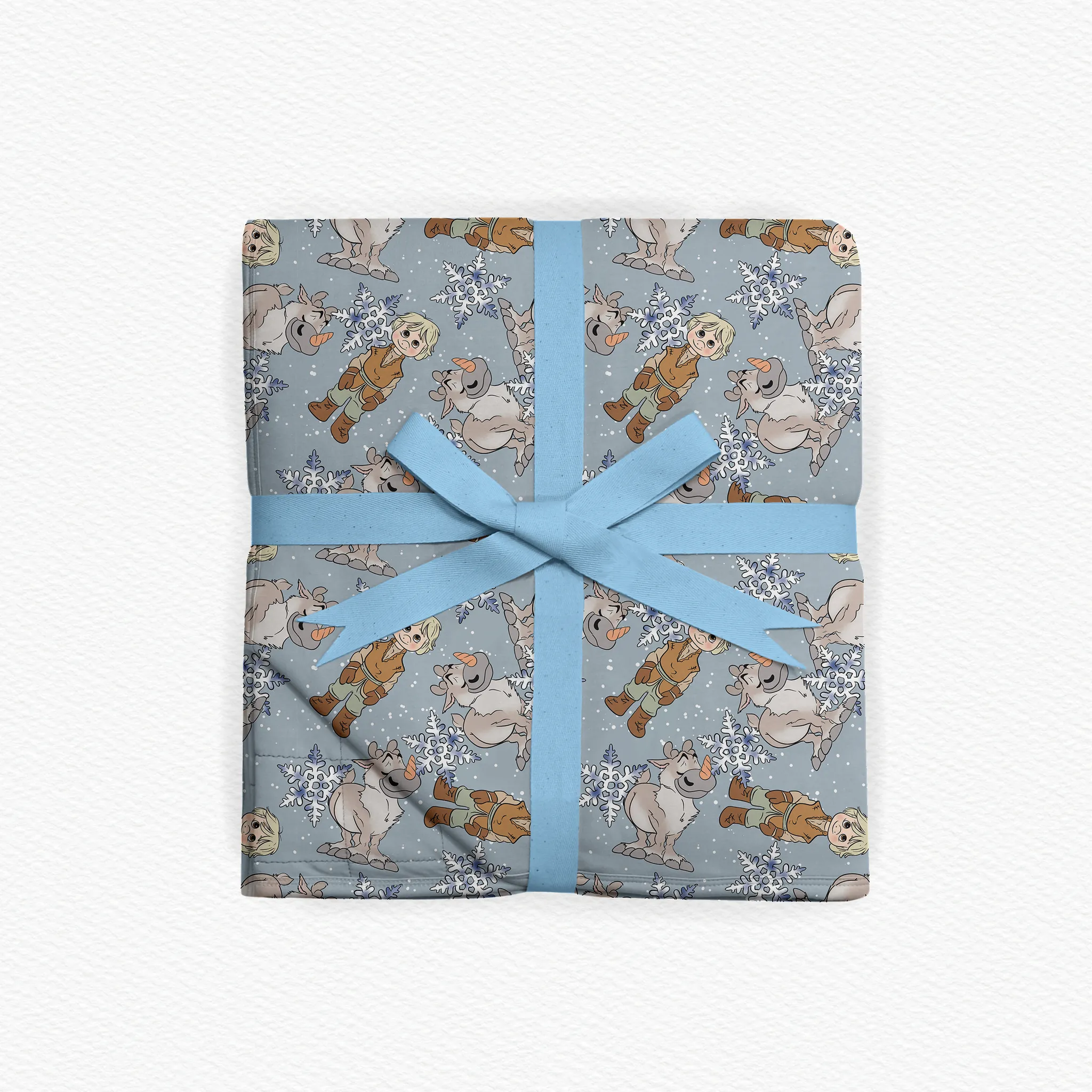 Snowflake Sidekicks 50"x60" 2.5 TOG Double Layer Quilted Bamboo Blanket