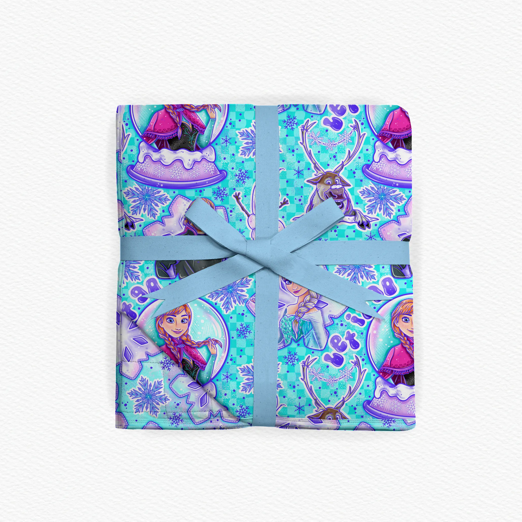 Snowflake Sisters 50"x60" 2.5 TOG Double Layer Quilted Bamboo Blanket