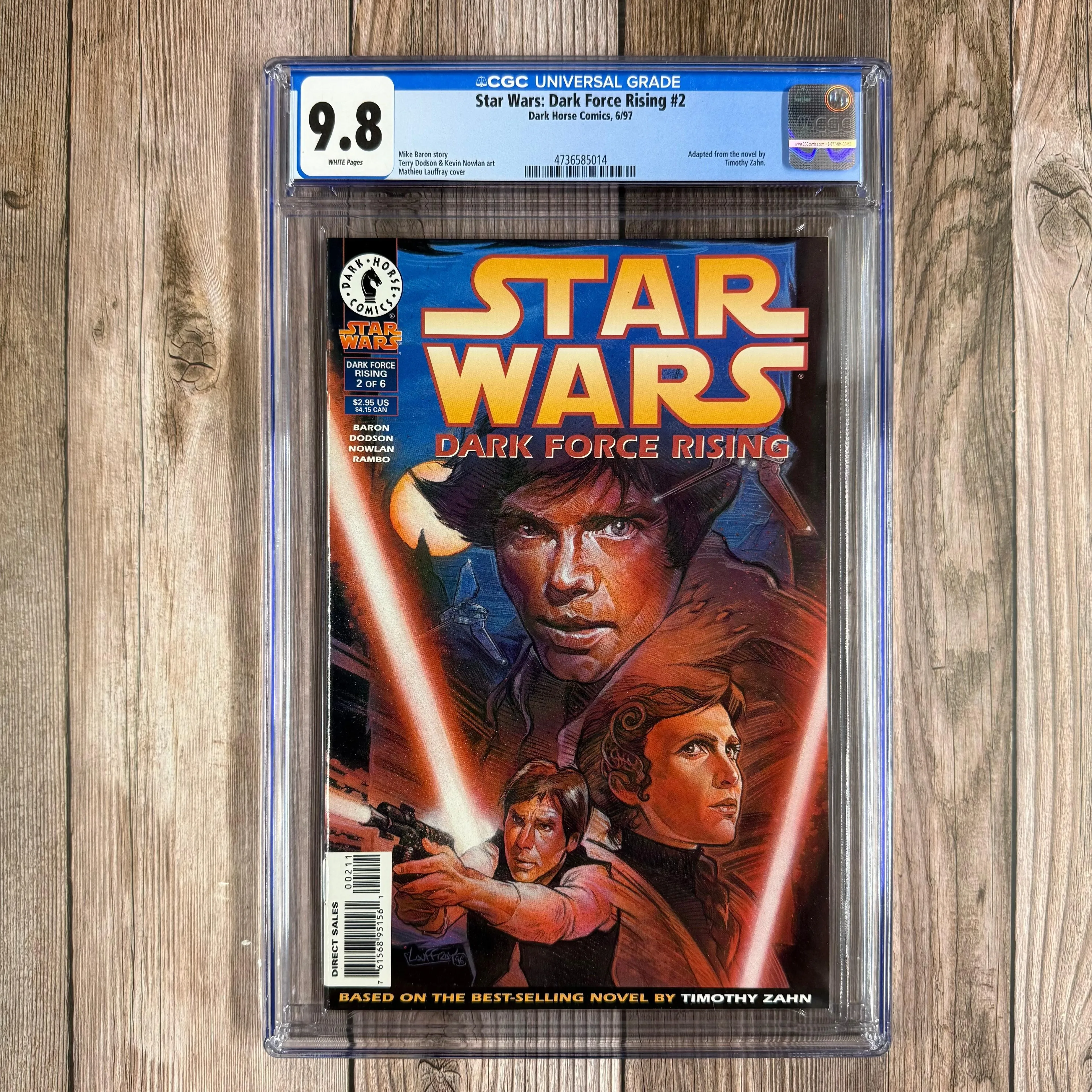 Star Wars Dark Force Rising #2 CGC 9.8 WP Adapted from the novel by Timothy Zahn (Cert 5014)