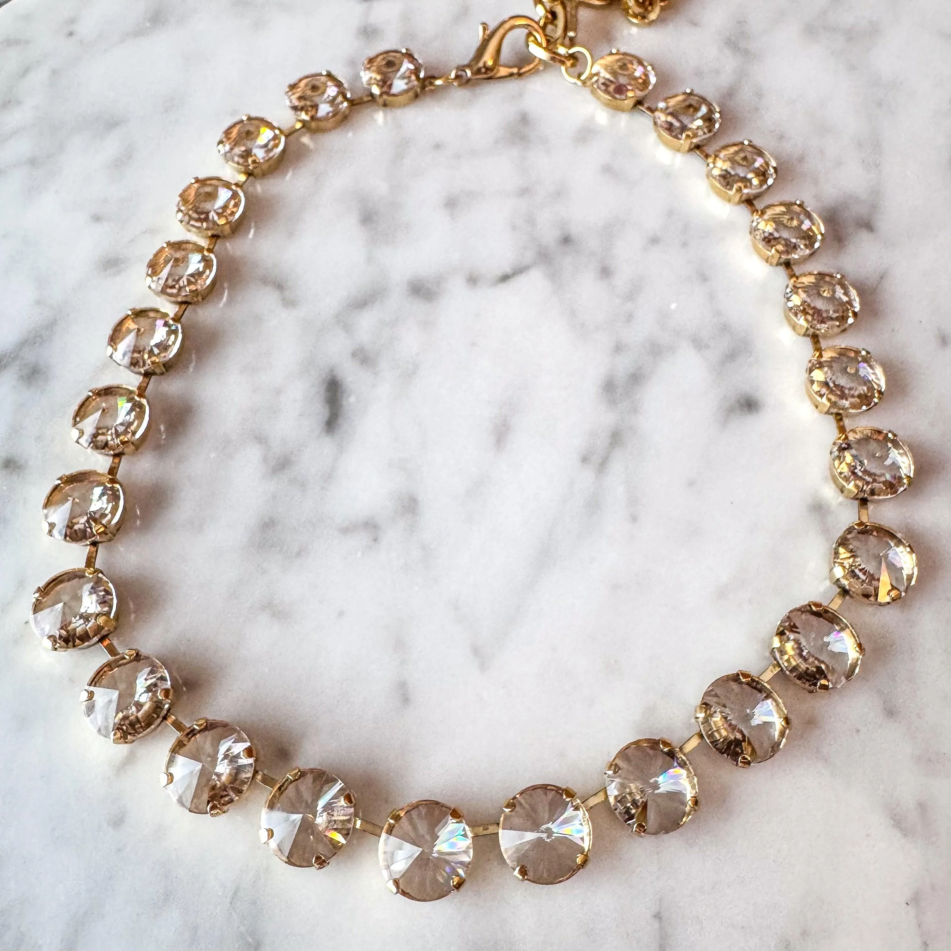 TOVA Sofia Necklace Unfoiled Clear