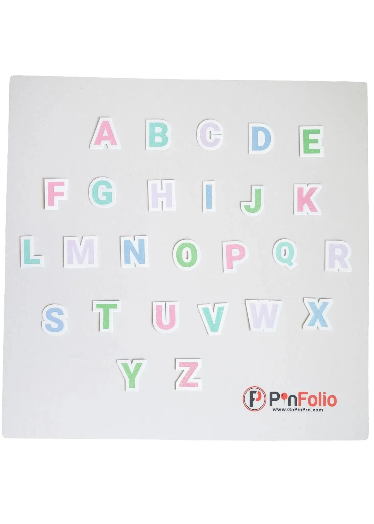 GoPinPro® Sparkly Alphabet Letter Pins